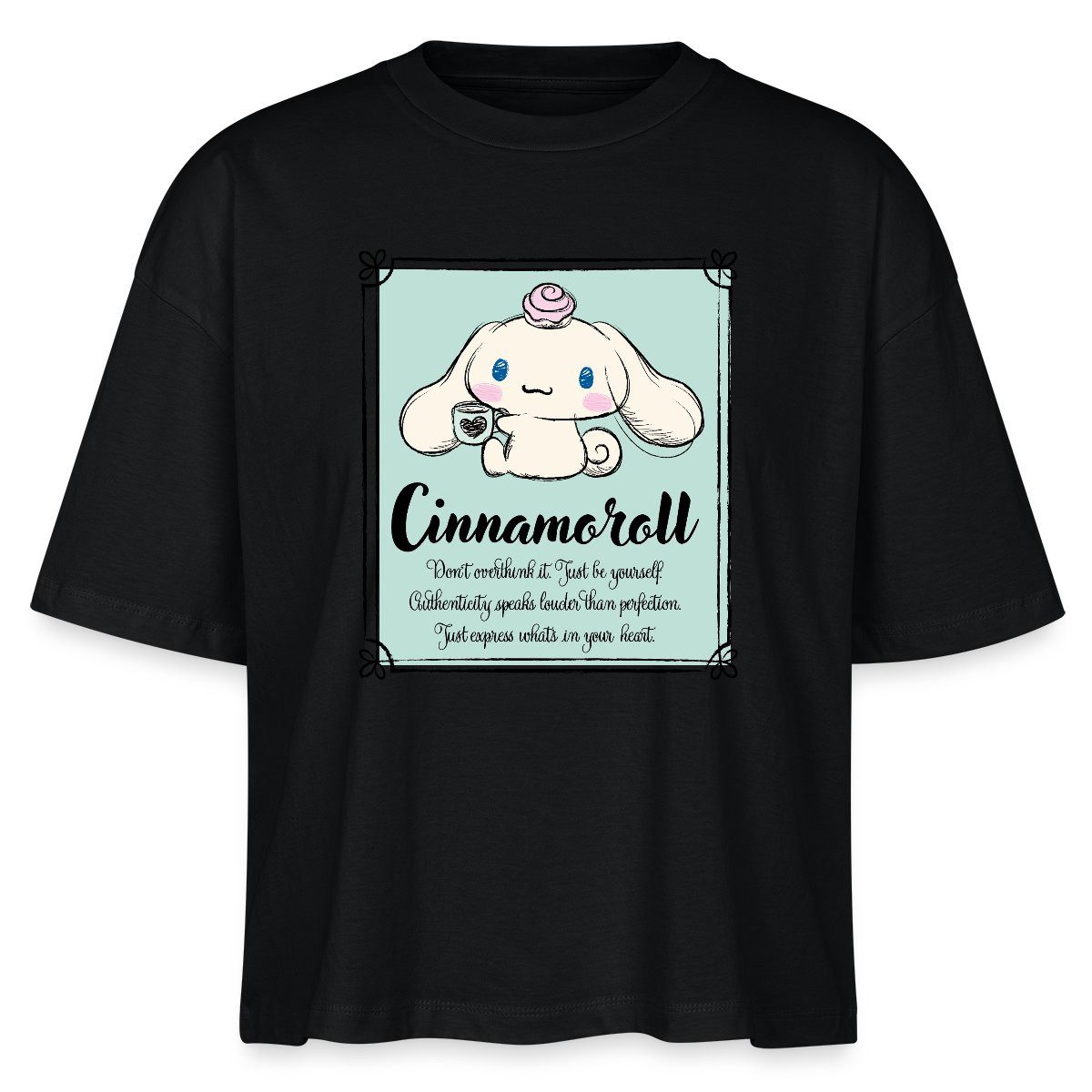 T-Shirt Cinnamoroll Just Be Yourself Boxy Shirt Damen
