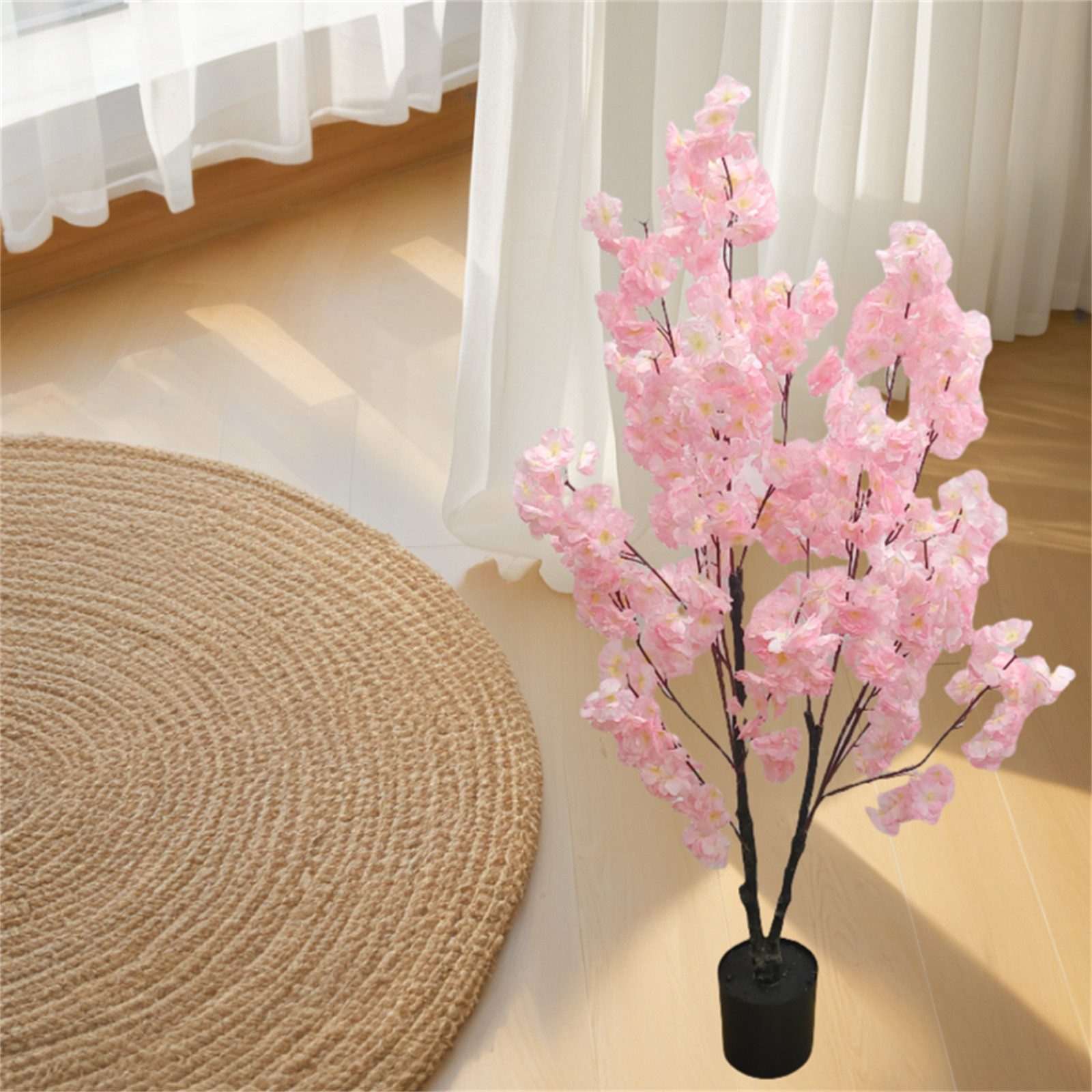 Kunstbonsai Kirschblüten Blumen Künstliche Bäume 3.9ft/4.9ft/5.9ft