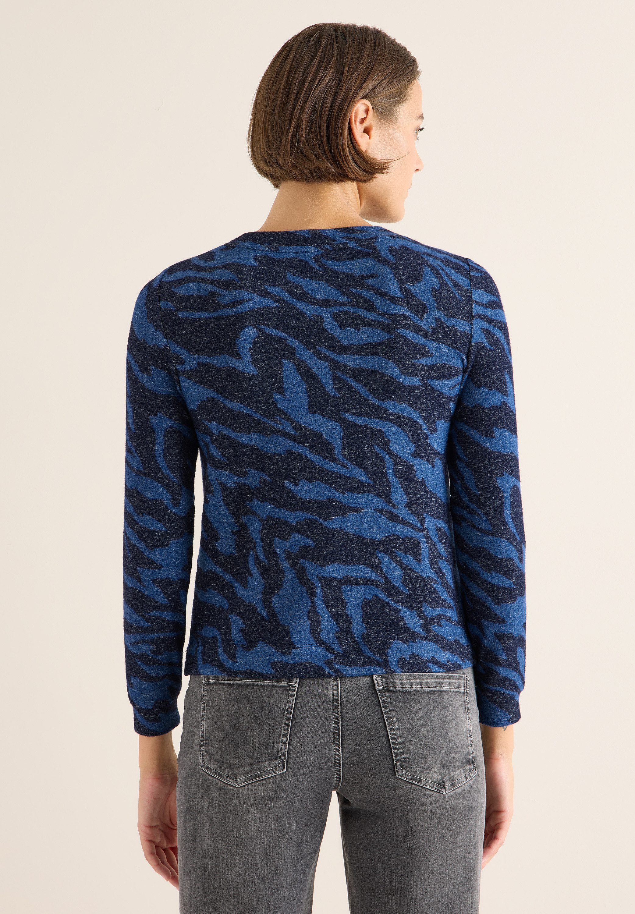 CECIL Langarmshirt im Melange Look