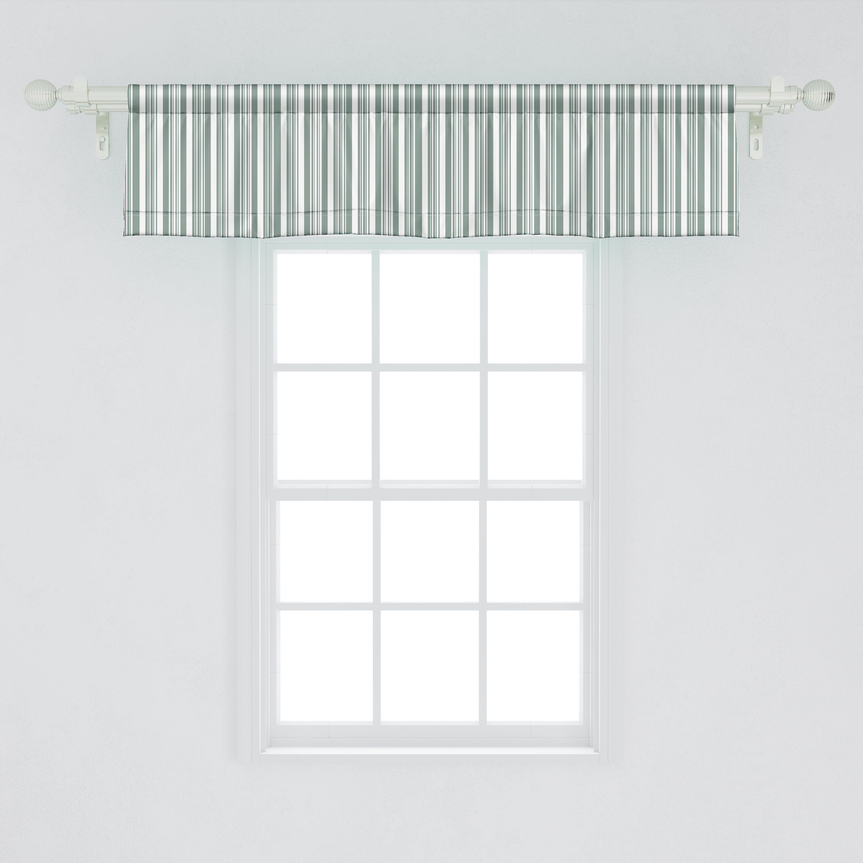 Scheibengardine Vorhang Stipes für Küche Microfaser, und Abakuhaus, mit Volant Dünne Schlafzimmer Modern Dekor Bold Stangentasche