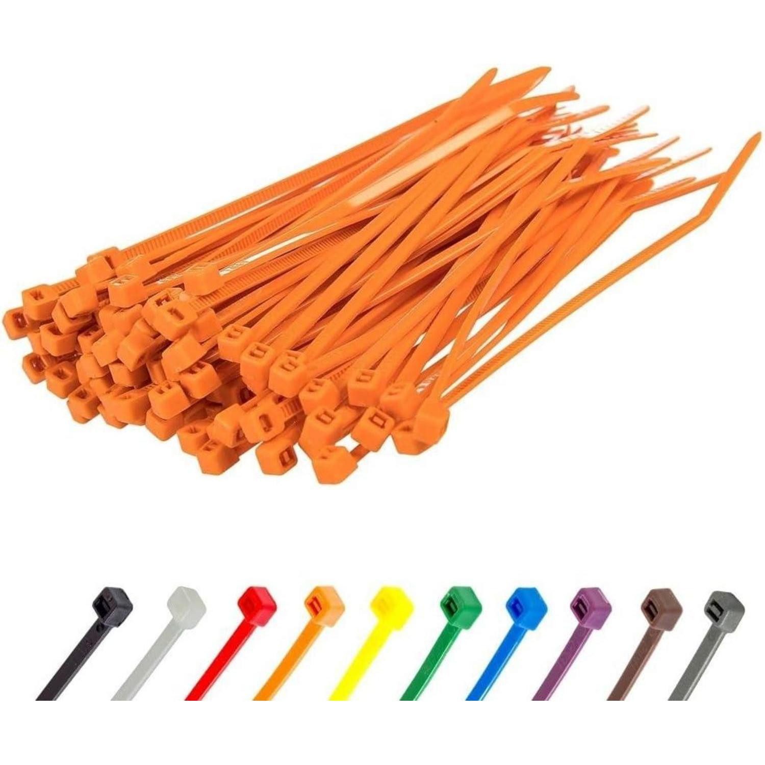 LuxusKollektion Kabelbinder Kabelbinder orange 100mm x 2.5mm 100 Stk