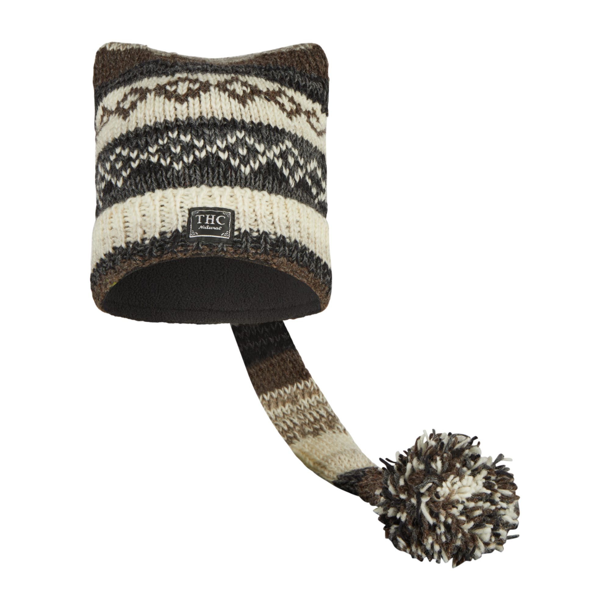 THC Natural Line Strickmütze THC Schafwoll Zipfelmütze 888 (1 Stück, 1-St., 1 Stück) Innenfutter Fleece