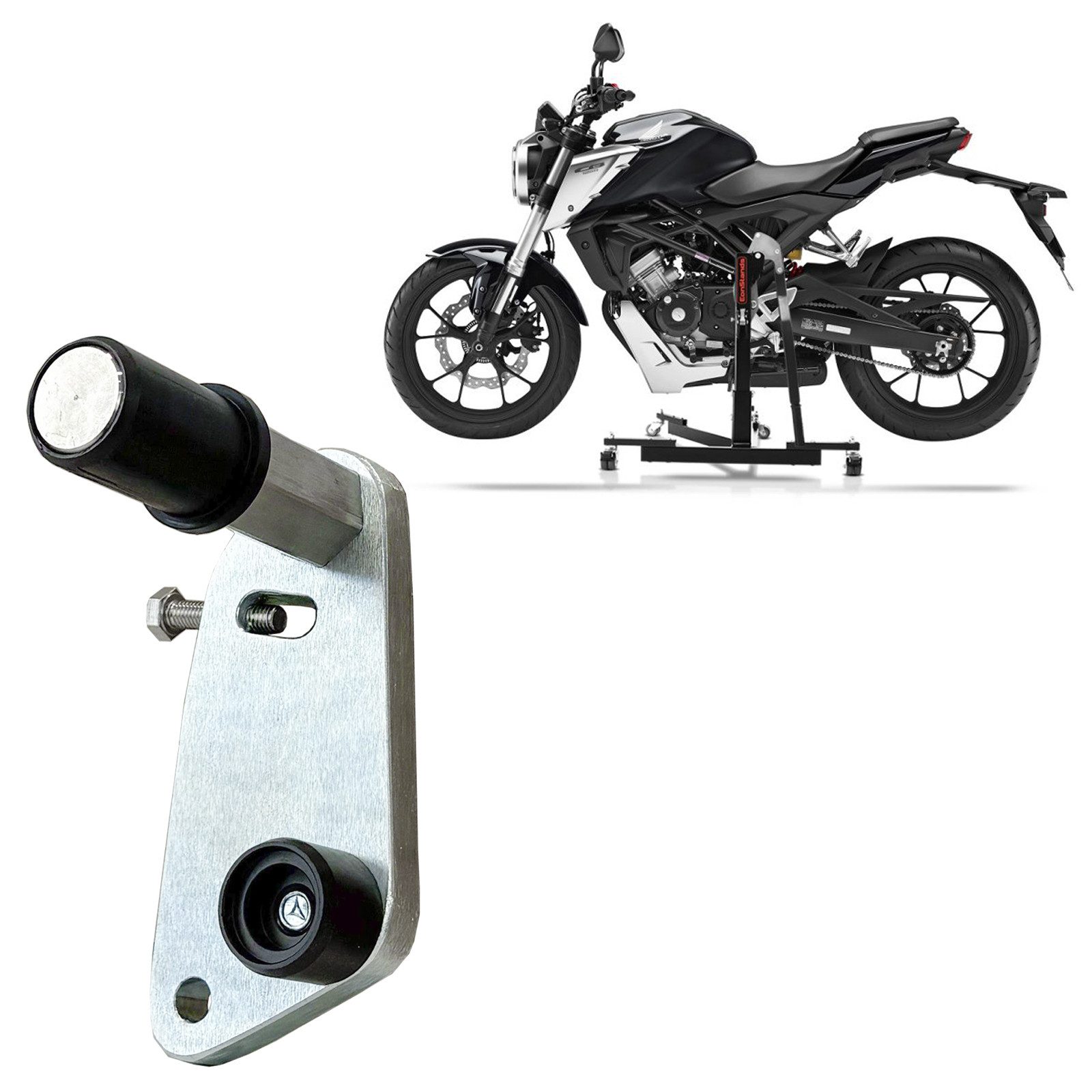 ConStands Motorradheber Adapterplatte für # Power Classic / Evo für Honda CB 125 R 18-25