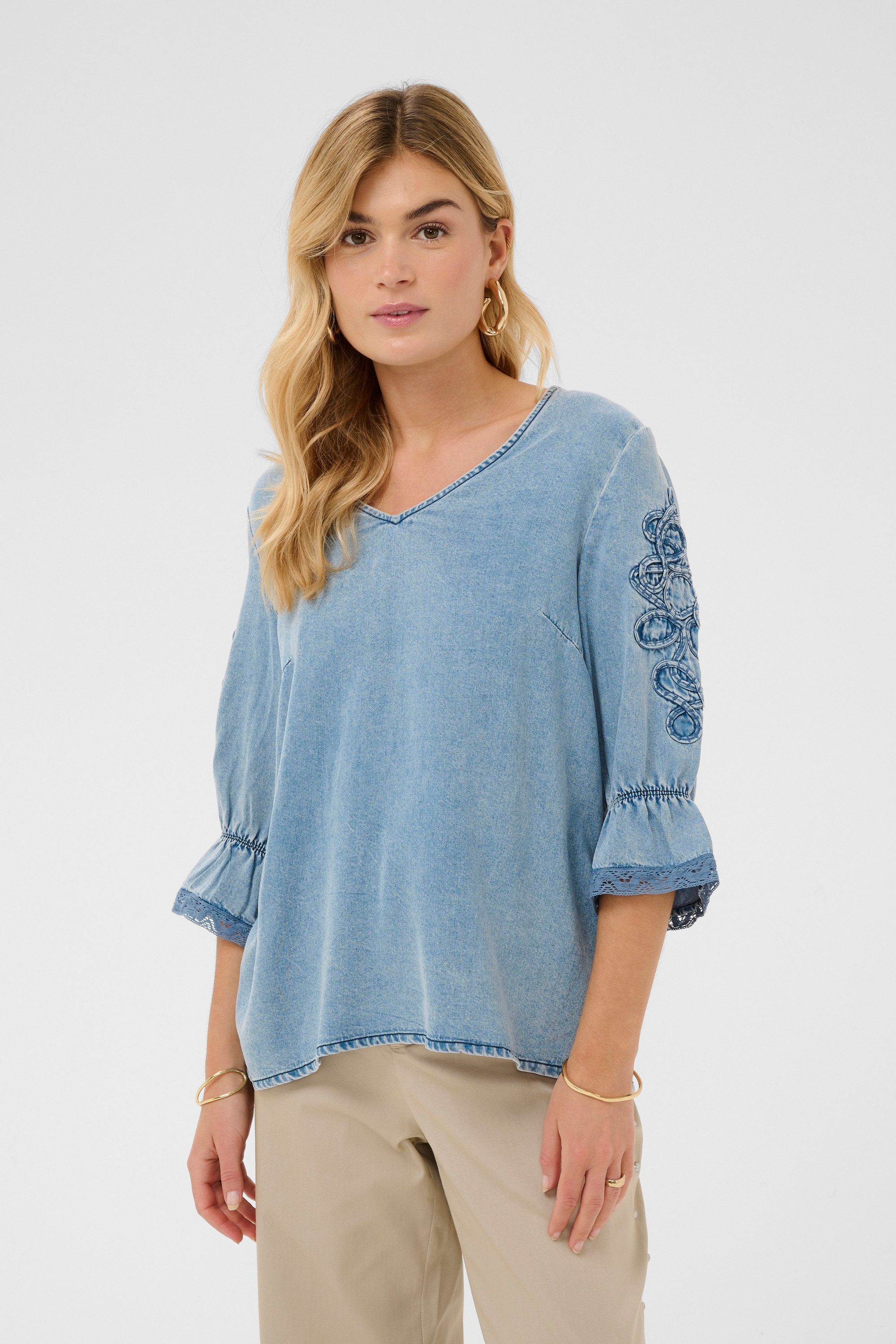 Langarmbluse Langarm-Bluse CRBella