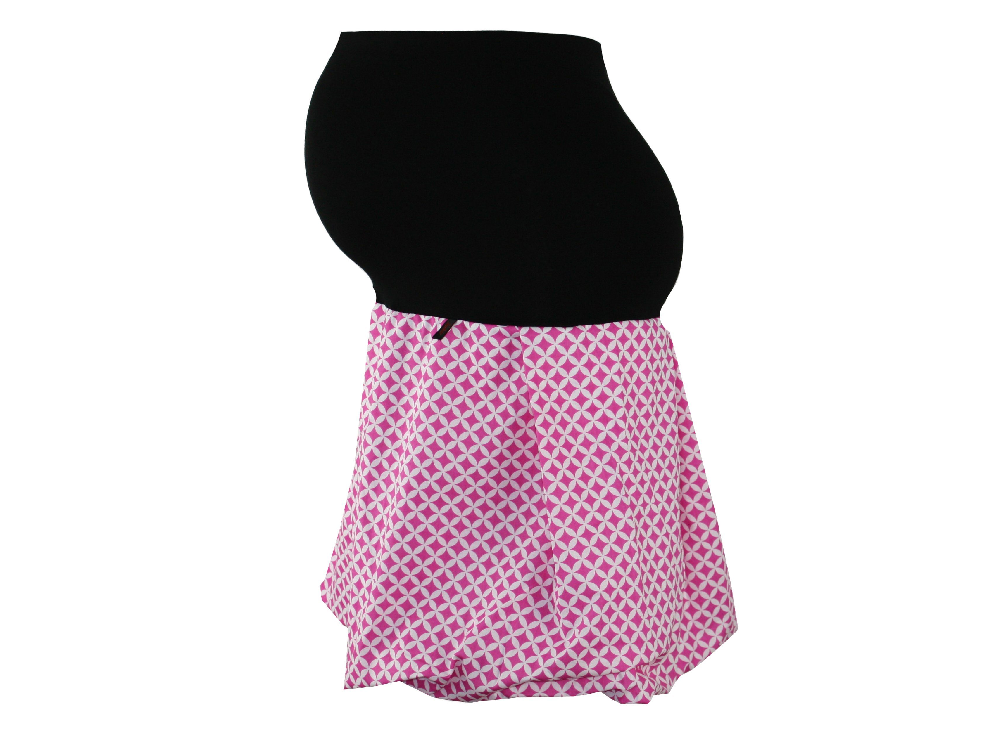 dunkle design Umstandsrock Baumwolle Gemustert Farbwahl elastischer Bund Pink Weiß