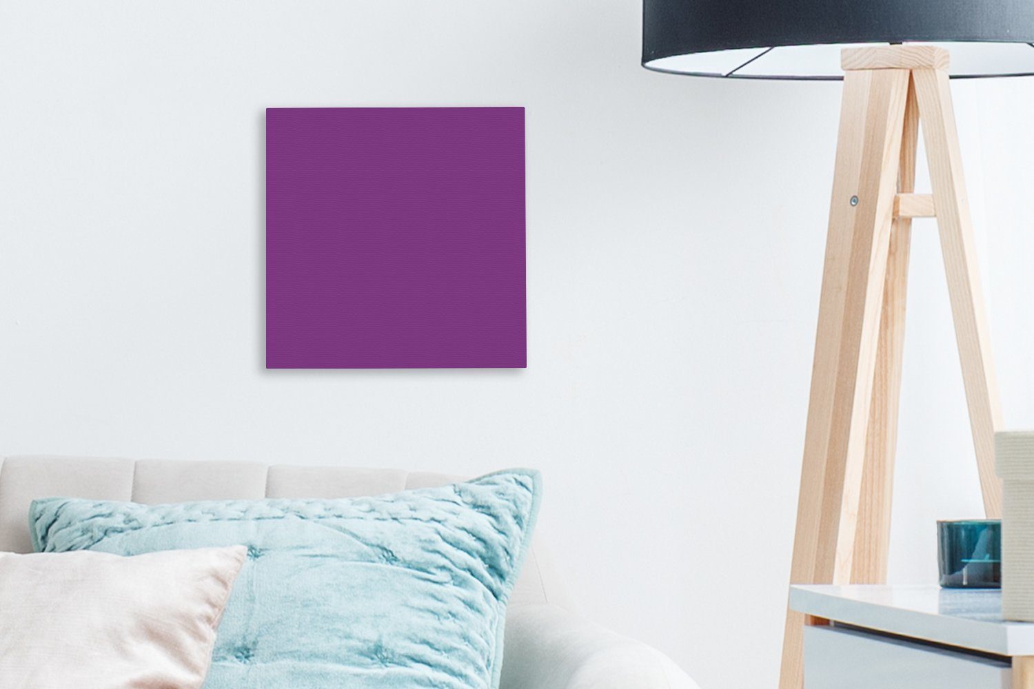 bunt OneMillionCanvasses® Farben - Leinwand Lila Bilder Schlafzimmer - (1 Wohnzimmer für Leinwandbild Muster, - St), Design