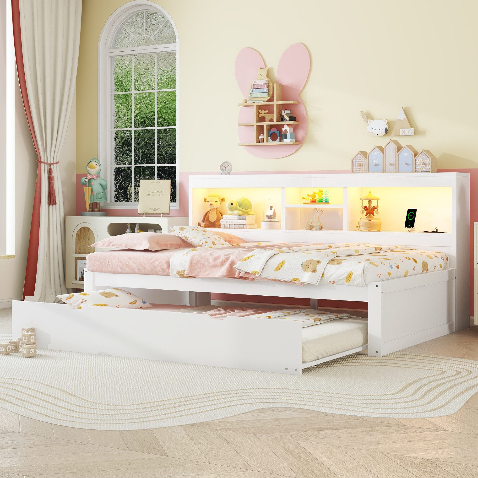 Merax Daybed 90x200cm mit Ausziehbett 90x190cm günstig online kaufen