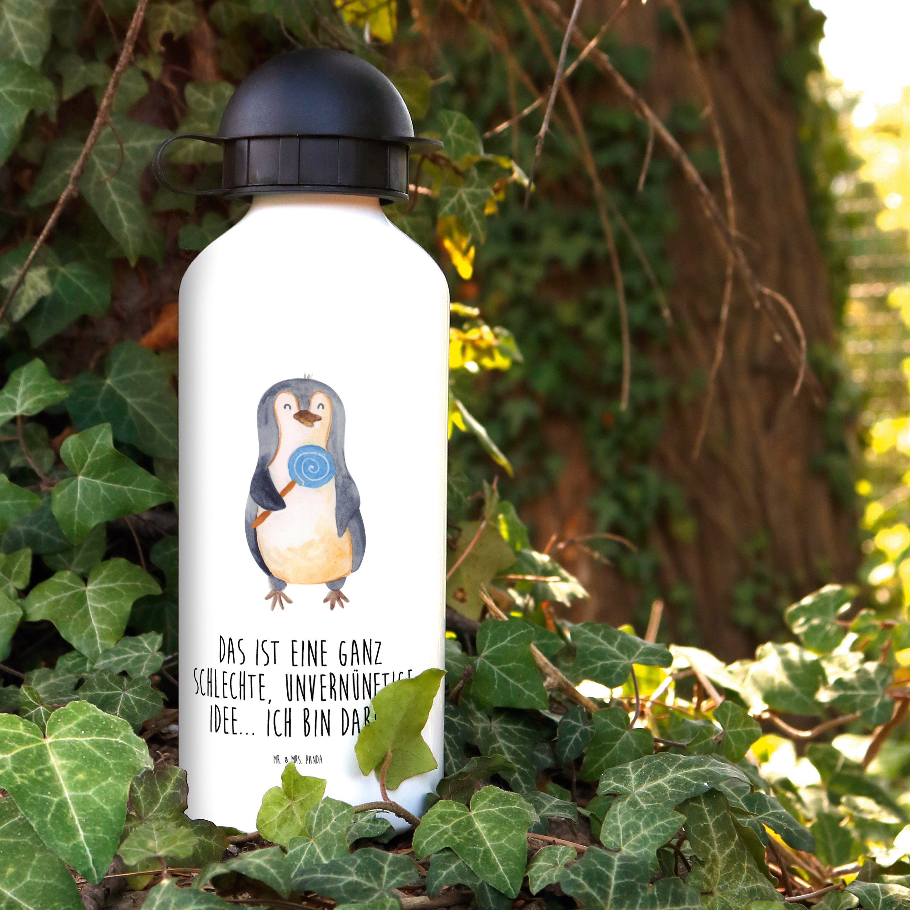 Kinder, Kids, Pinguin - & Geschenk, Kindergarten Weiß Flasche Mrs. - Trinkflasche Lolli Panda Mr.