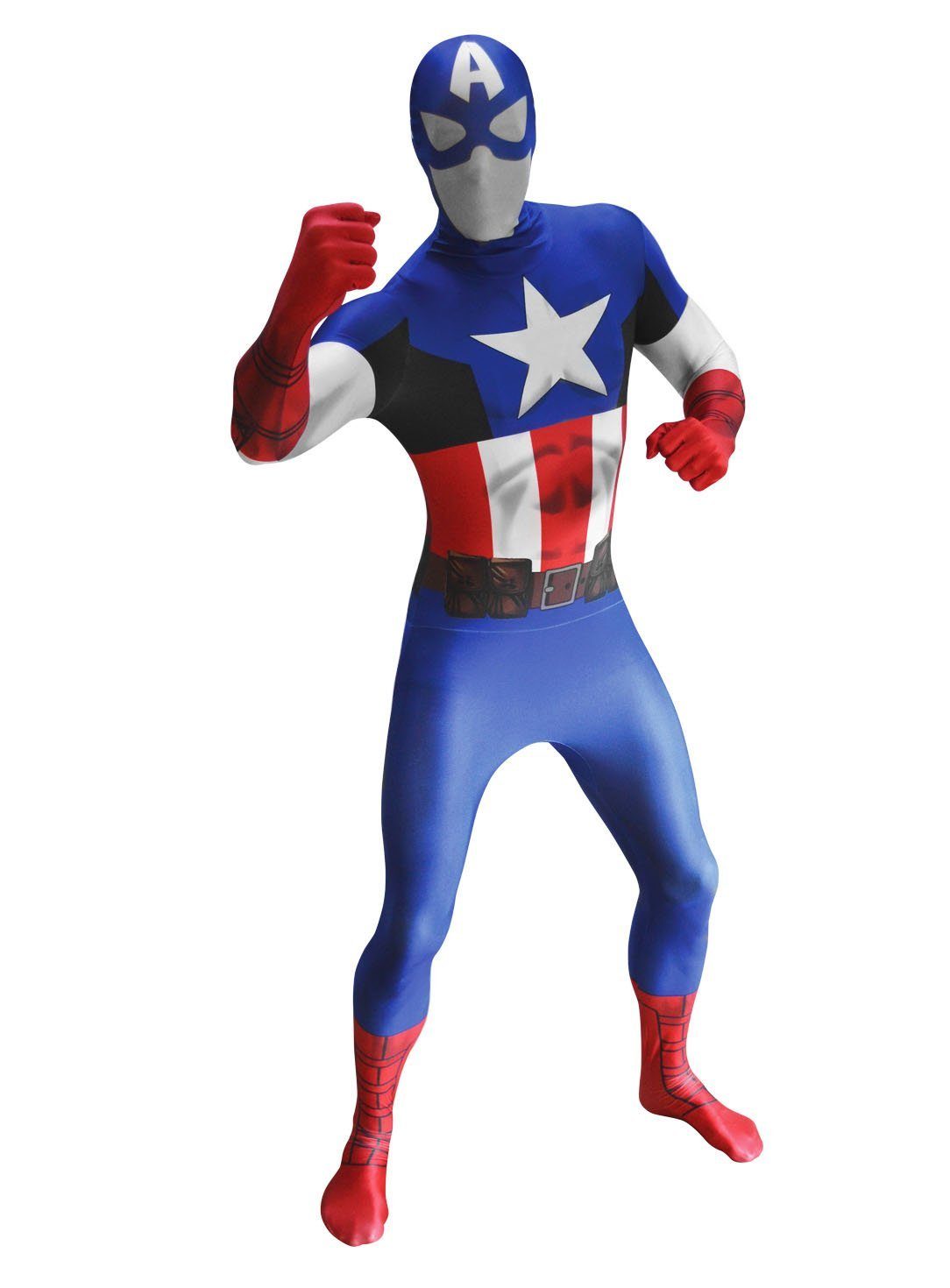 Morphsuits Kostüm Captain America, Original Captain America Ganzkörperanzug