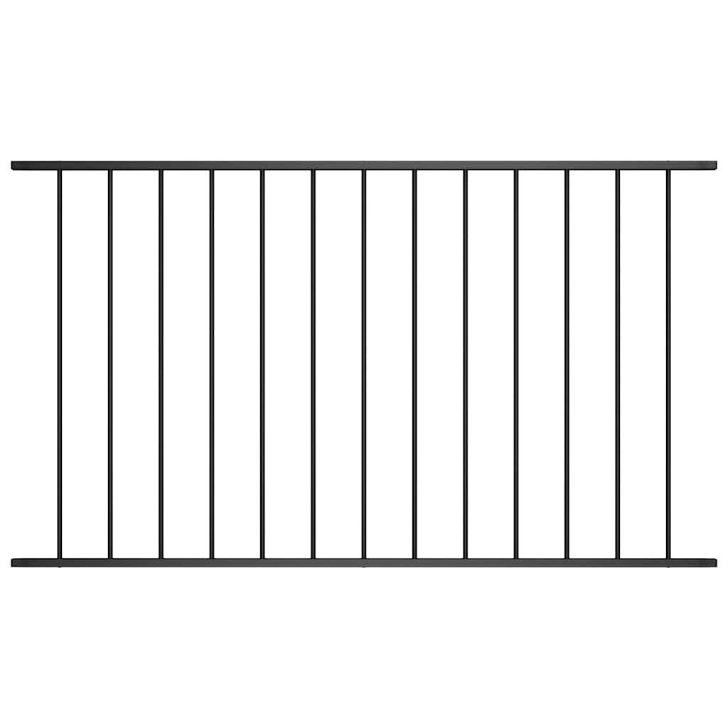 vidaXL Gartenzaun Zaunelement Woerden Pulverbeschichteter Stahl 163x75 cm Schwarz, (1-St)