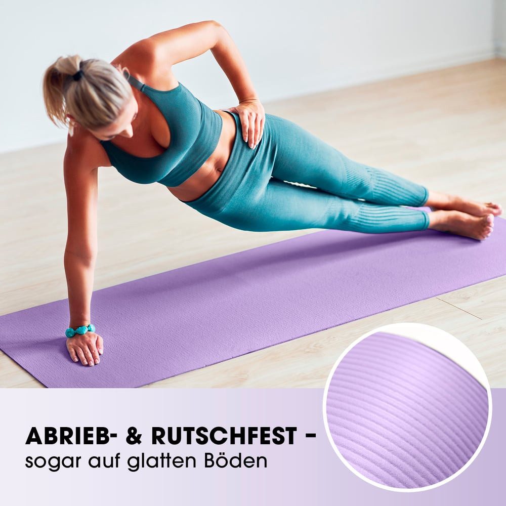 #DoYourFitness Yogamatte rutschfest, Für Einsteiger und Fortgeschrittene, Gelenkschonende Gymnastikmatte, 183cm x 61cm [Indoor/Outdoor] – Bild 2 von 5