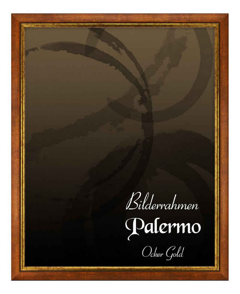 BIRAPA Einzelrahmen Bilderrahmen Palermo, (1 Stück), 20x20 cm, Ocker Gold, Holz