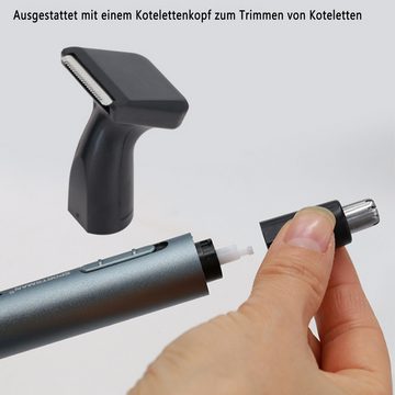 Scheiffy Nasenhaarschere Elektrischer Nasenhaarschneider, Koteletten-Rasierer,USB Aufladung