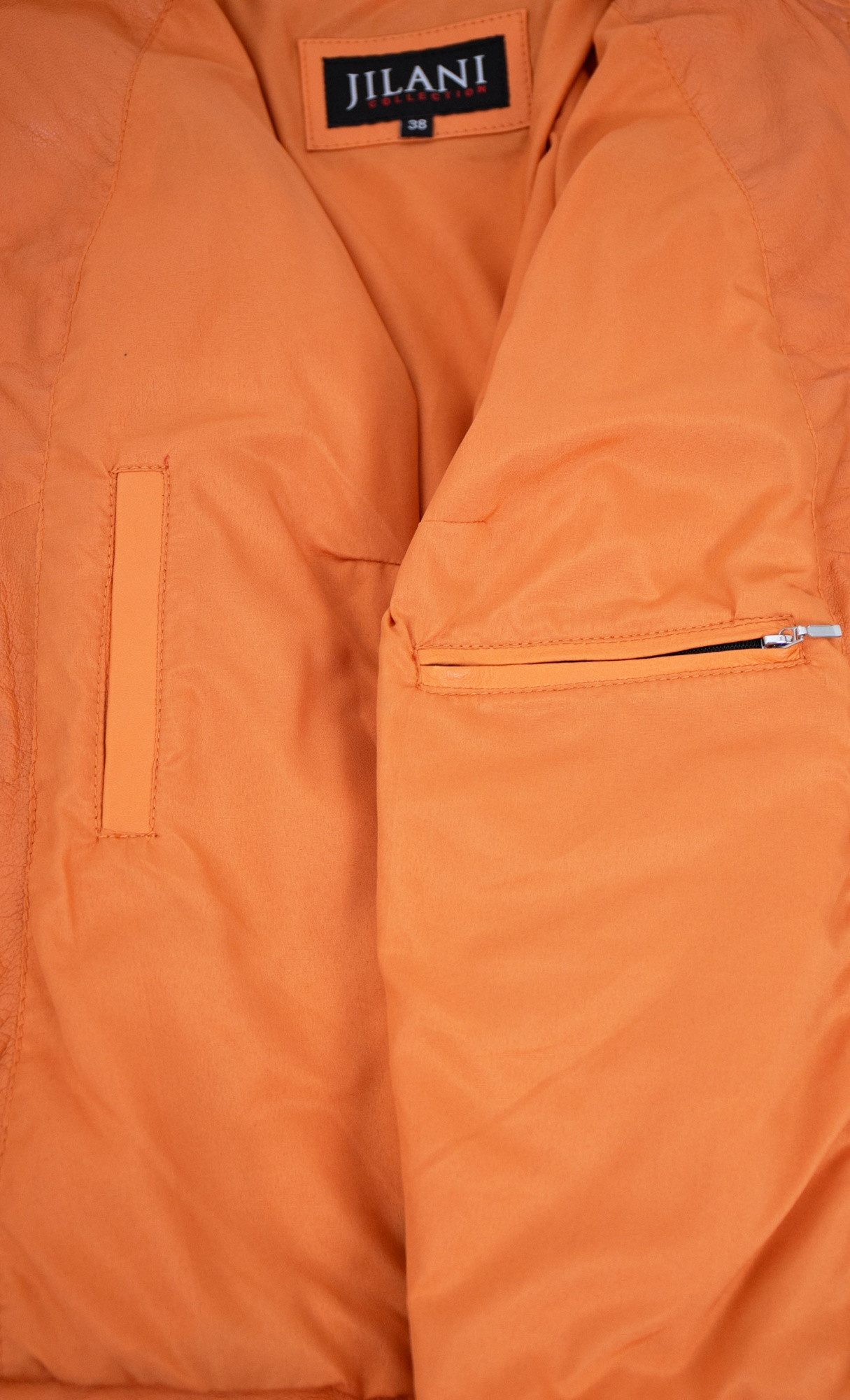 Jilani Lederjacke Fulya Jilani - Damen Lederjacke Lammnappa orange