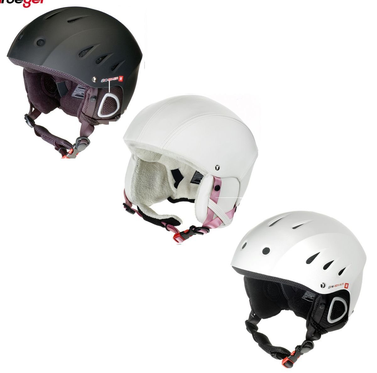 White/PU Skihelm Snowboard BergsportRW-621-HIFI Lautsprechern Skisport Skihelm XL mit Ski Wh/Pu rueger-helmets Snowboardhelm RW-621