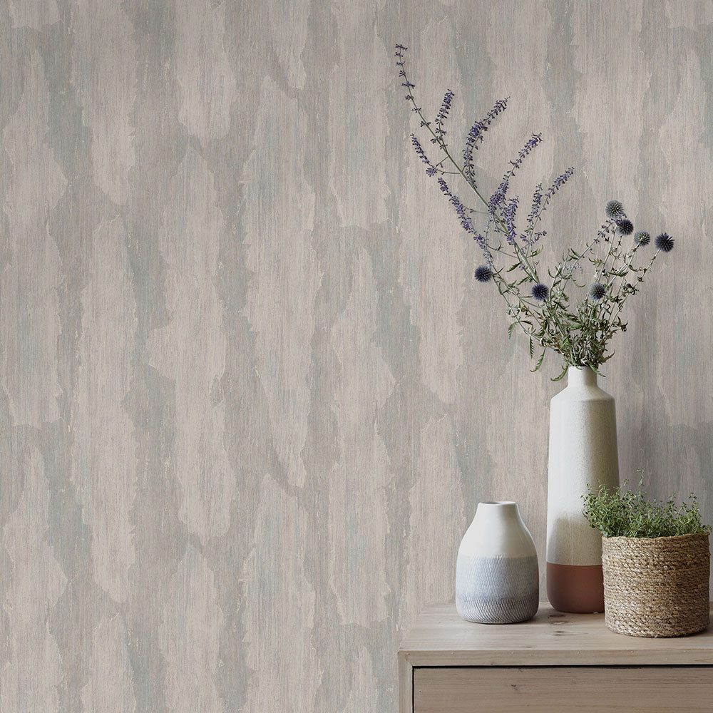 Erismann Vliestapete Abstrakt Streifen Shabby Beige Silber Metallic 10347-11