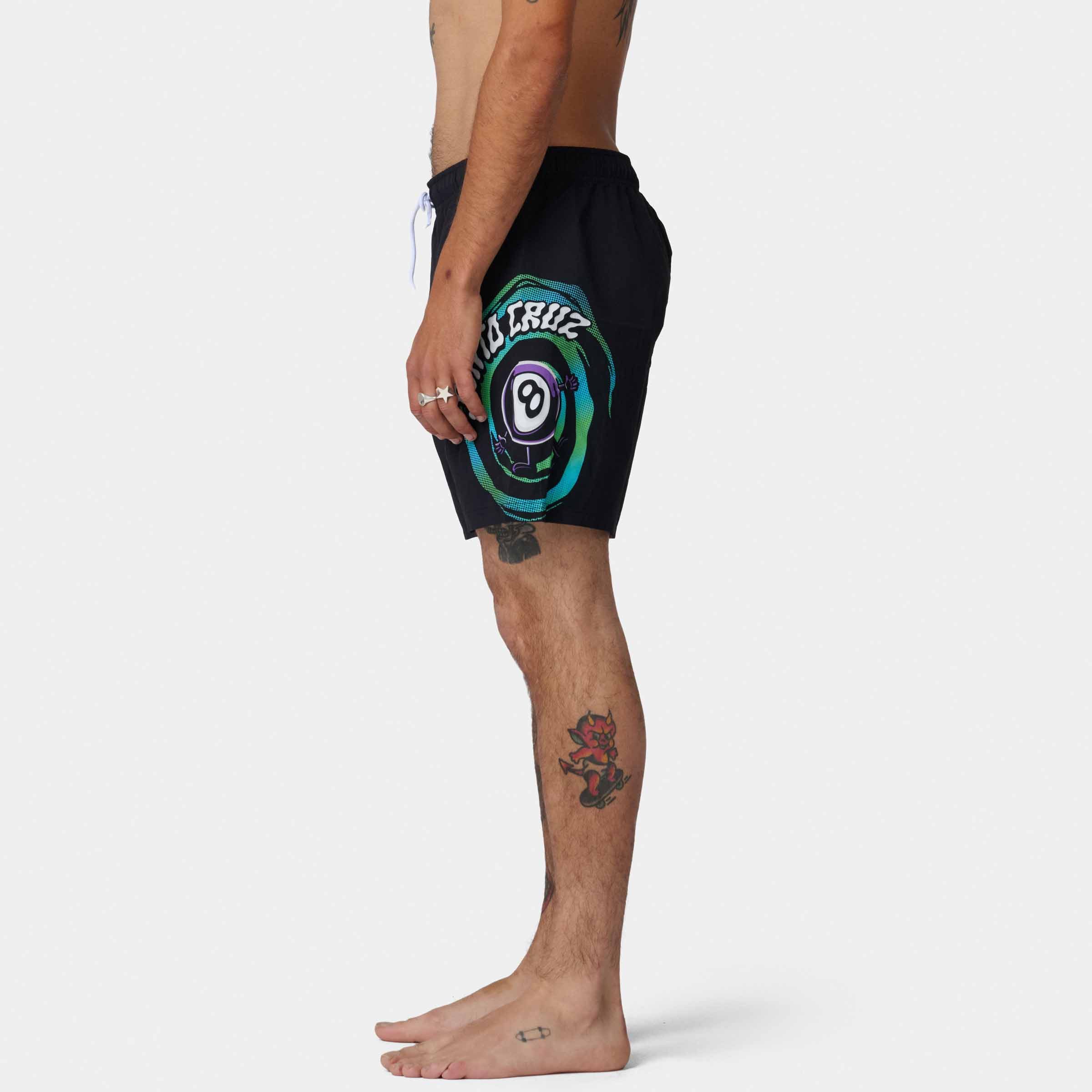 Santa Cruz Badeshorts WINKOWSKI VERTIGO SWIMSHORTS für sportliche Aktivitäten, leichtes Polyester, sportlicher Stil