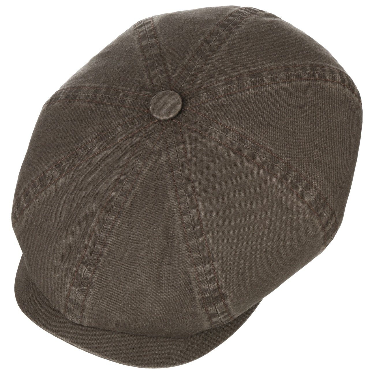 dunkelbraun Balloncap Stetson mit Schirm Flat Cap (1-St)
