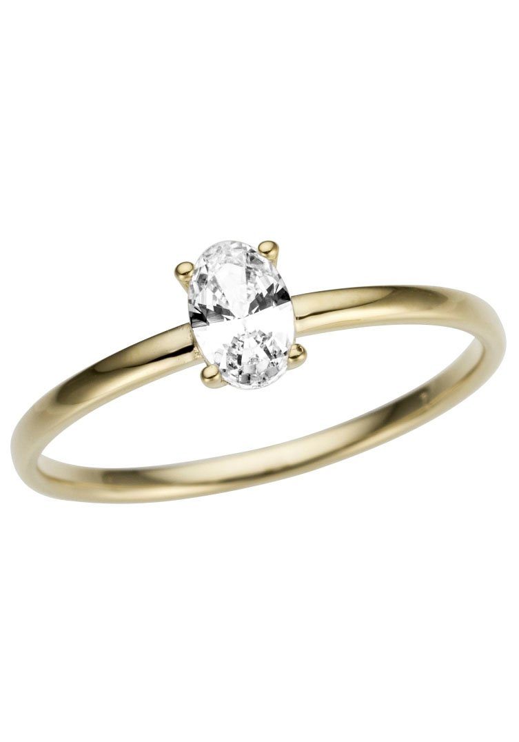 Firetti Solitärring Schmuck Geschenk Gold 333 Damenring Verlobungsring Goldring Solitär, mit Zirkonia (synth)