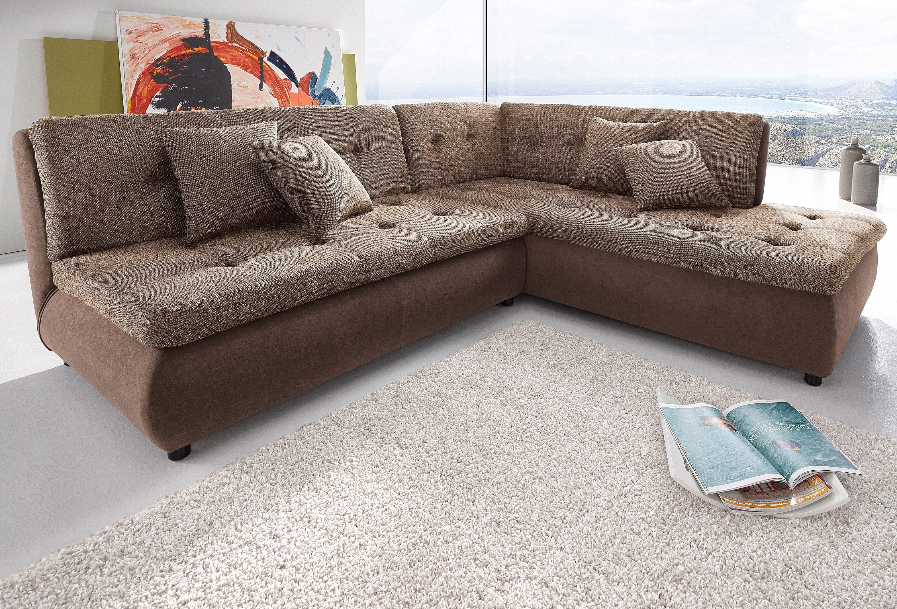 Trends by HG Ecksofa "Pool L-Form", wahlweise mit Bettfunktion, frei im Rau günstig online kaufen