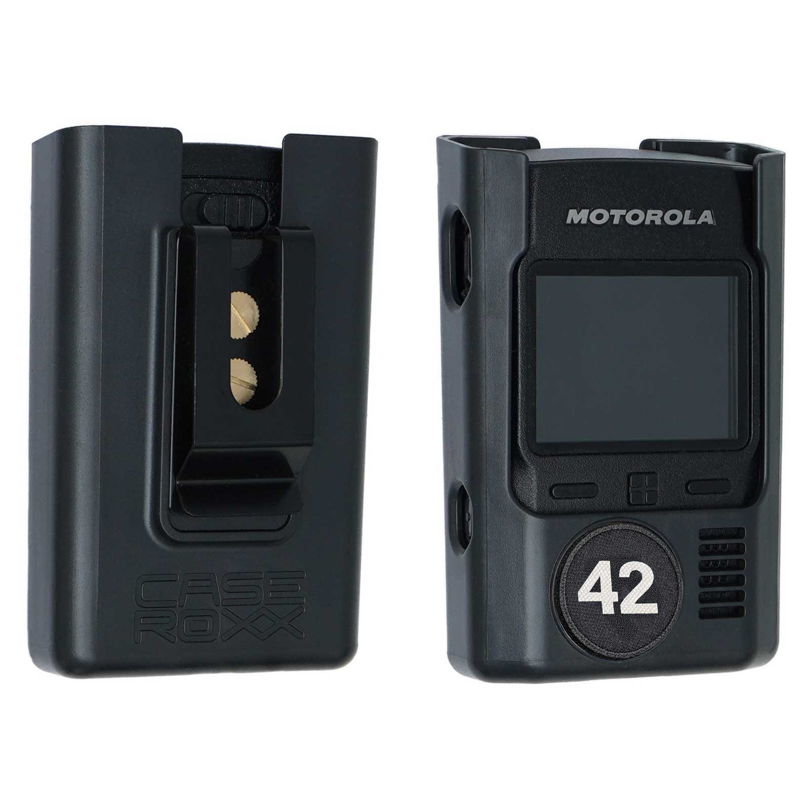 caseroxx Funkgerät PC Holster für Motorola ADVISOR TPG2200 TETRA-Pager