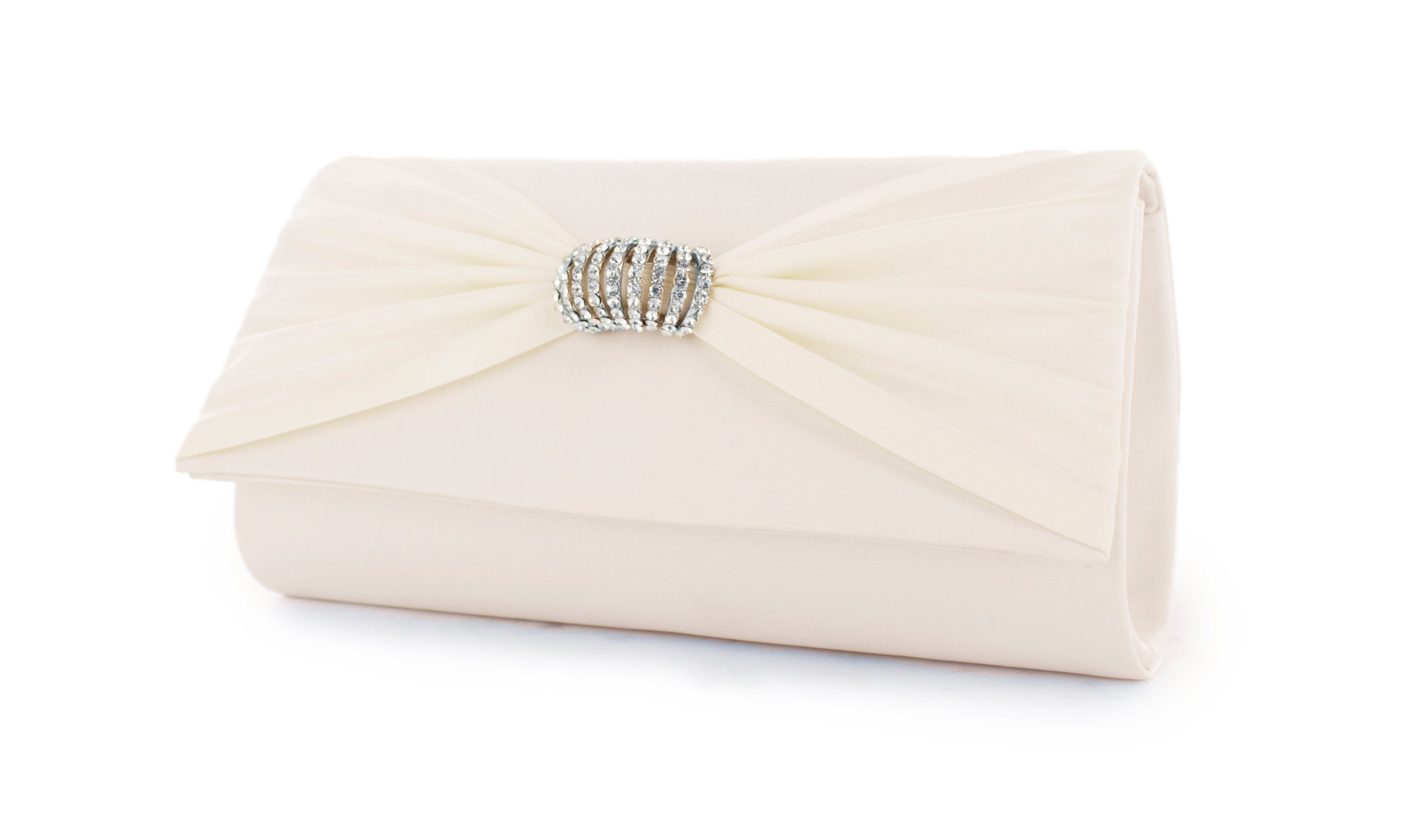 White Lady Clutch Sara Satin - Handtasche