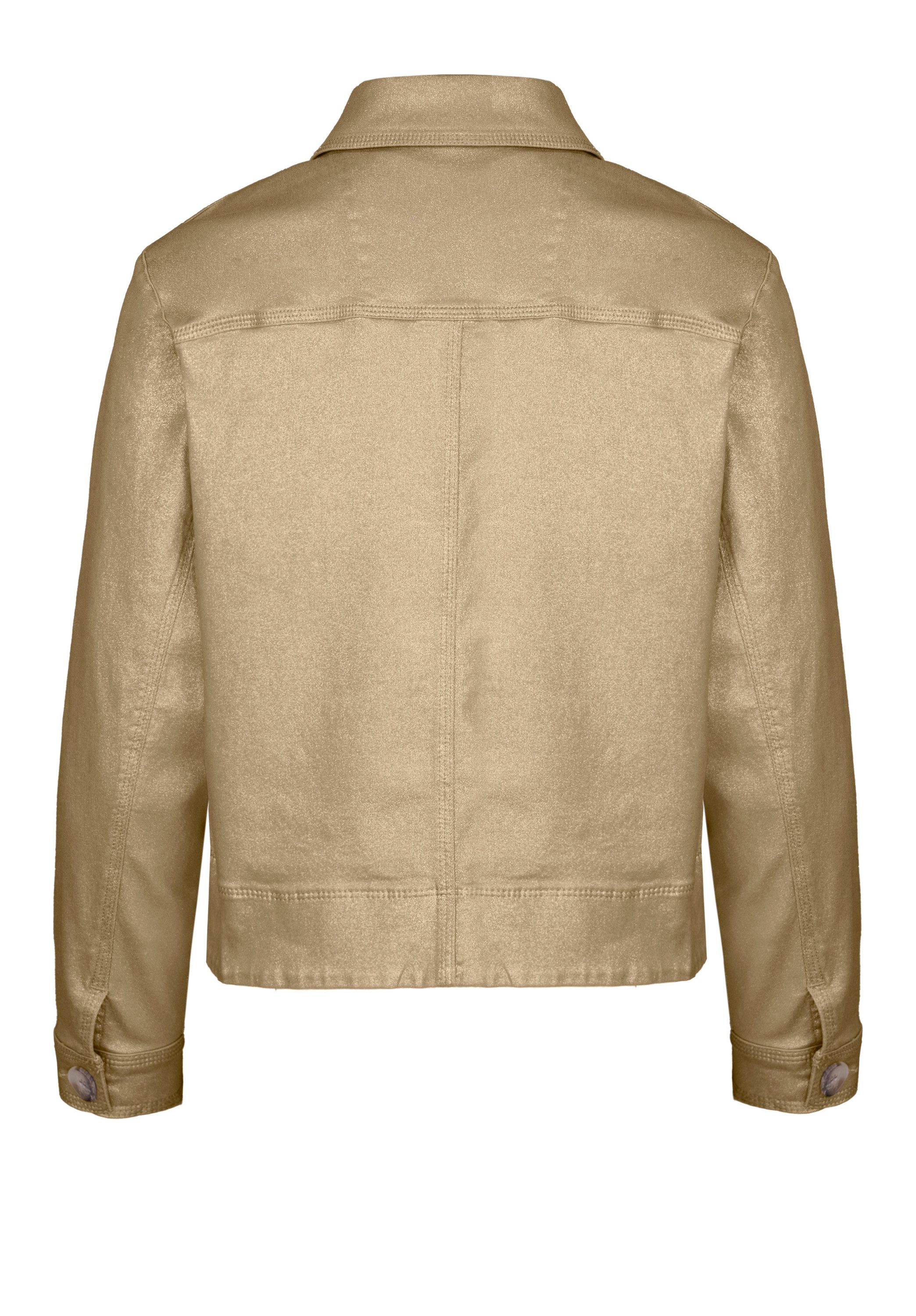 bianca Kurzjacke PEGGY in dezent schimmerndem Gold-Coating – Bild 5 von 5