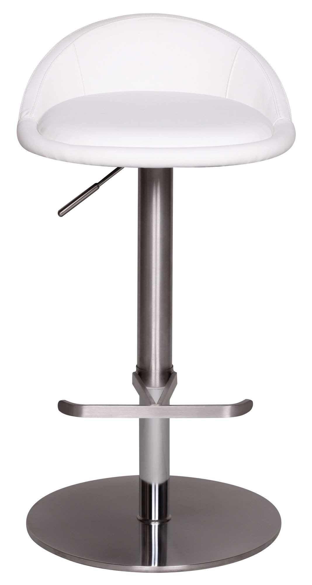 Barhocker Barhocker WL1.282 Weiß Edelstahl höhenverstellbare Sitzhöhe 54-79 cm