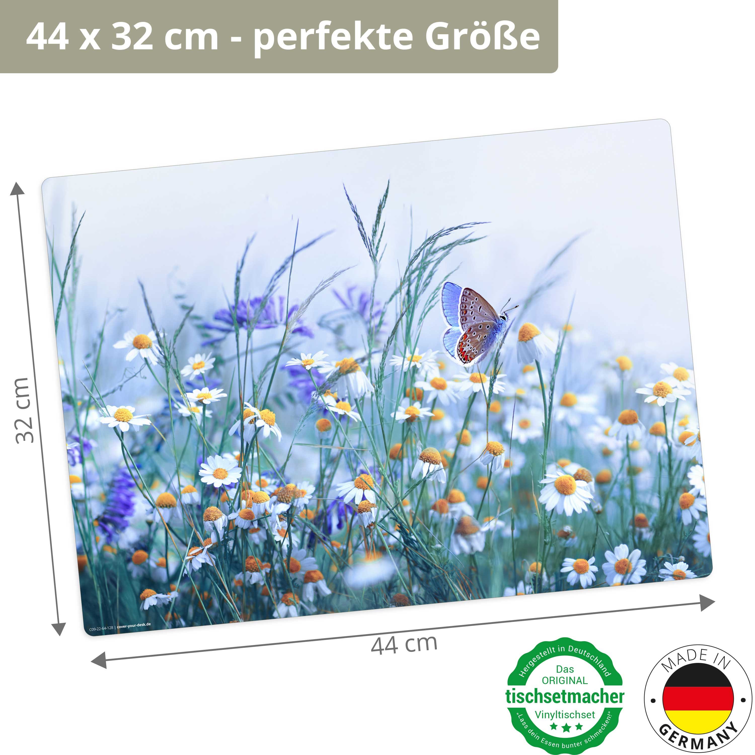 cover-your-desk.de Platzset Tischset abwaschbar - Wiesenblumen günstig online kaufen