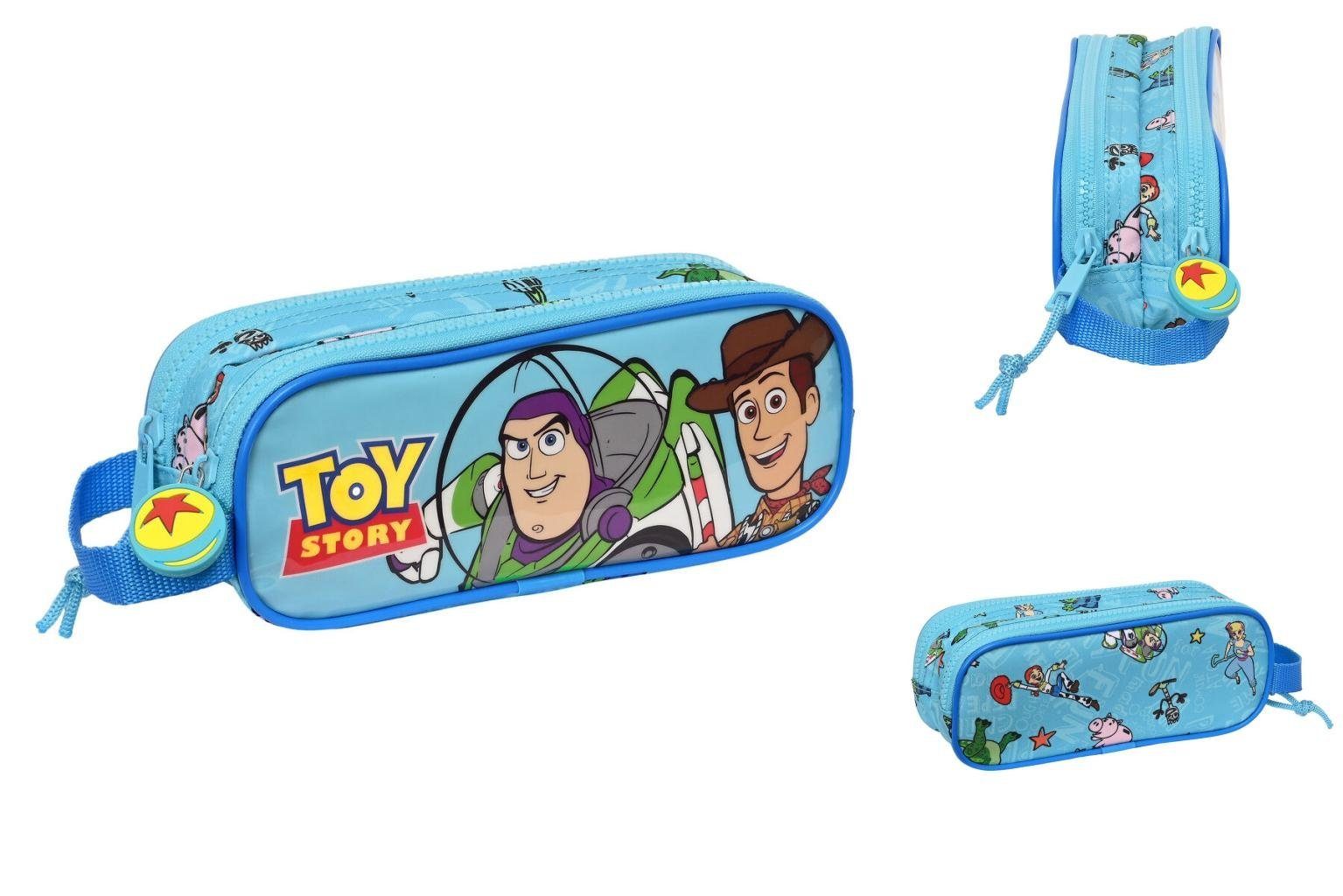 Disney Pixar Toy Story Federtasche Zweifaches Mehrzweck-Etui Toy Story Ready to play Hellblau 21 x 8 x 6 cm