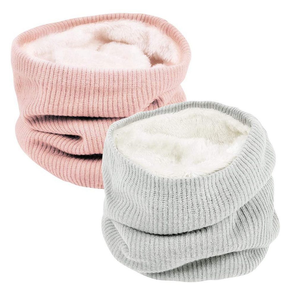 FOUORTUNATE-BEE Loop Weicher Damen-Schlauchschal für warme Wintertage, (2-St), Kuscheliger Strickschal für Hals, Nacken und Gesicht