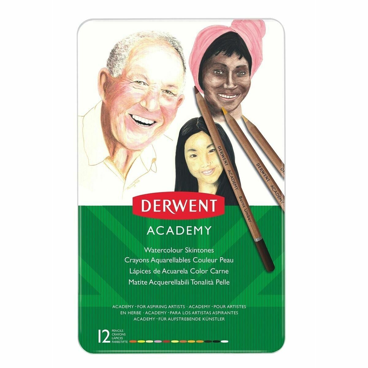 Derwent Aquarellstifte DERWENT Academy Skintones Aquarellstifte