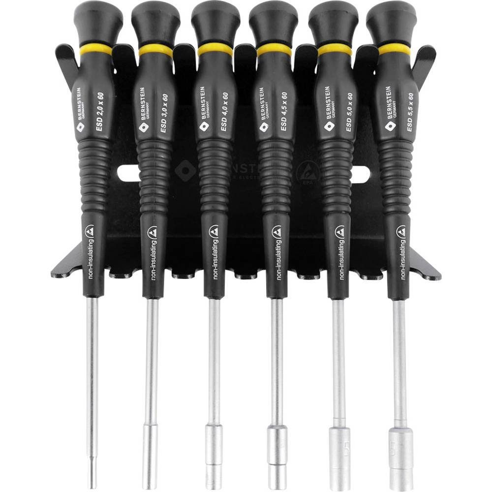 BERNSTEIN TOOLS FOR ELECTRONICS Schraubendreher Steckschlüssel-Set im Ständer 6tlg 6-610