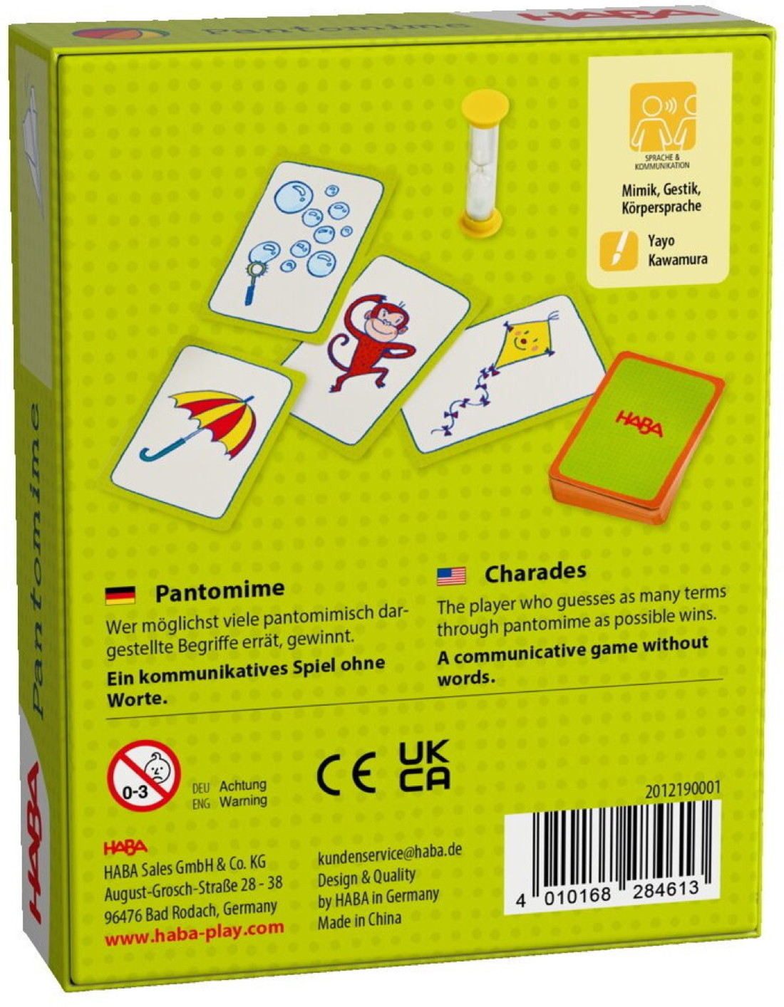 Haba Spiel Mitbringspiel kommunikatives Spiel Pantomime 2012190001
