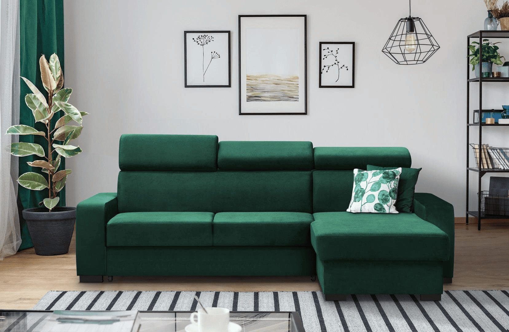 MOEBLO Ecksofa CAMILLE, Konstruktion aus Massivholz günstig online kaufen