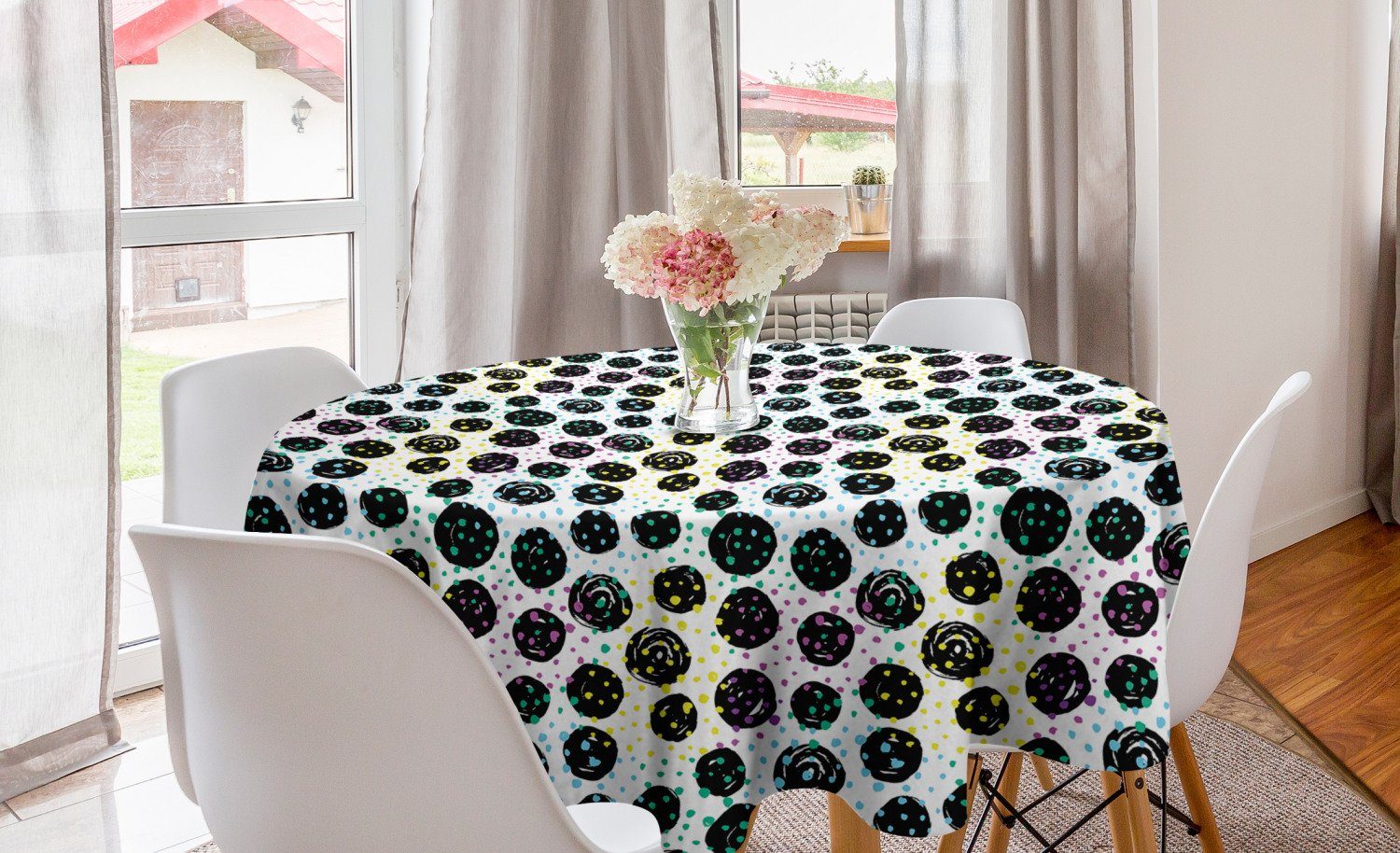 Abdeckung für Kreative Esszimmer Abakuhaus Zusammenfassung Tischdecke Punktmuster Kreis Tischdecke Dekoration, Küche Spots