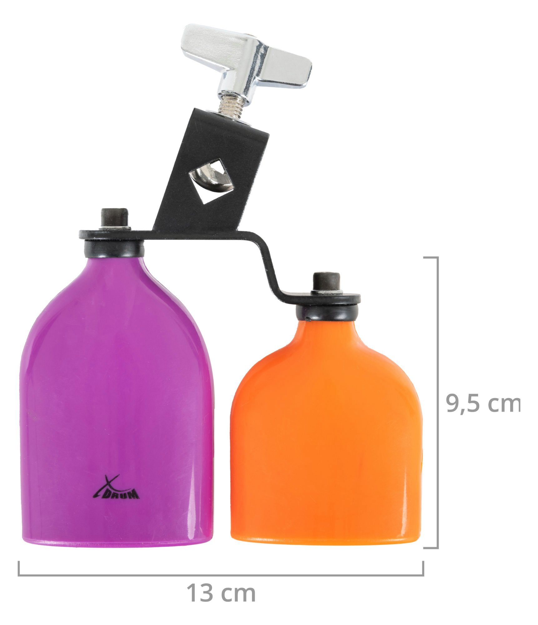 XDrum Cowbell PB3-VTOG Percussion Block Dual - Agogo Bells aus Kunststoff, Agogo Bells aus Kunststoff!