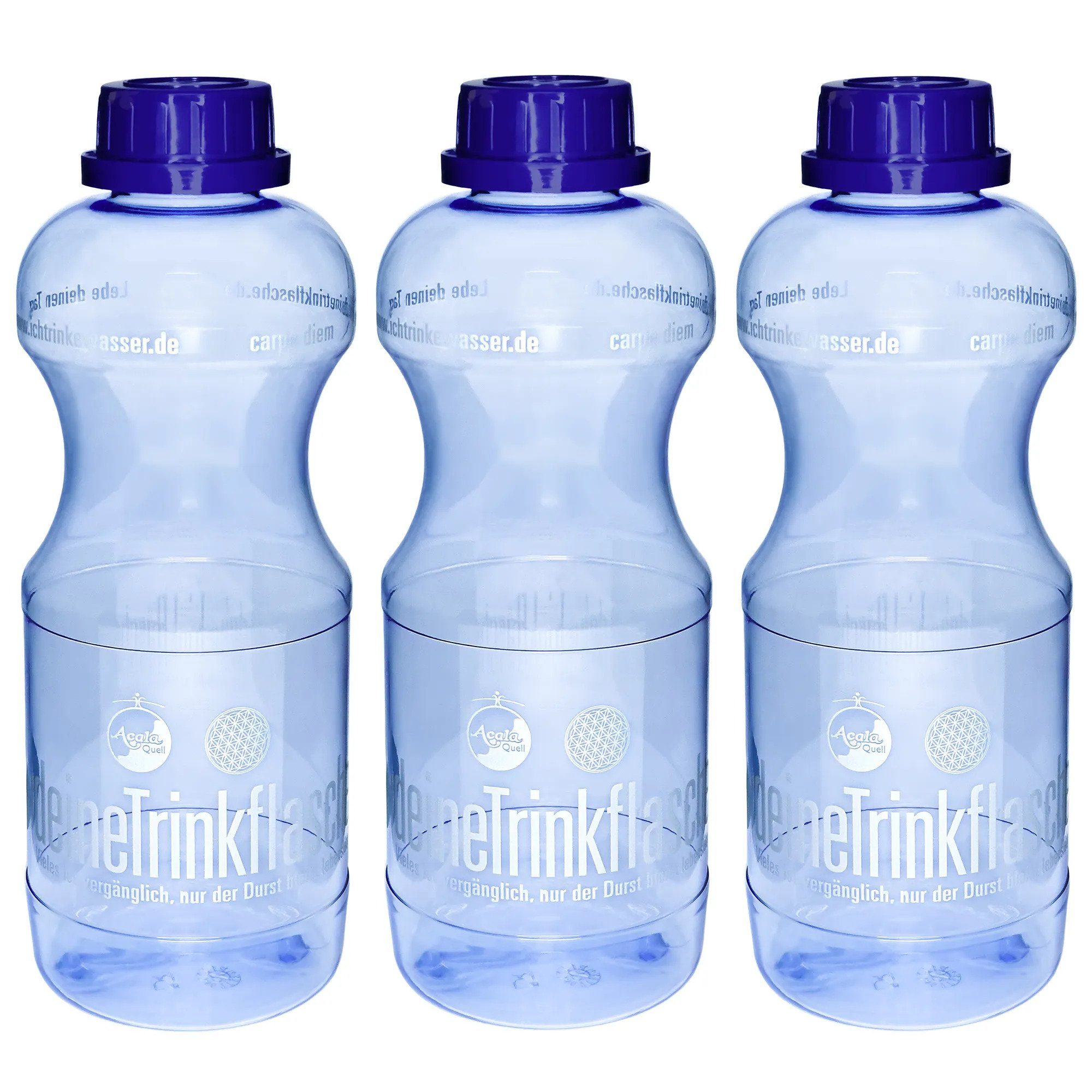 AcalaQuell Trinkflasche EVA 1,0 L aus Tritan, weichmacherfrei & lebensmittelecht | Kinder-Trinkflaschen