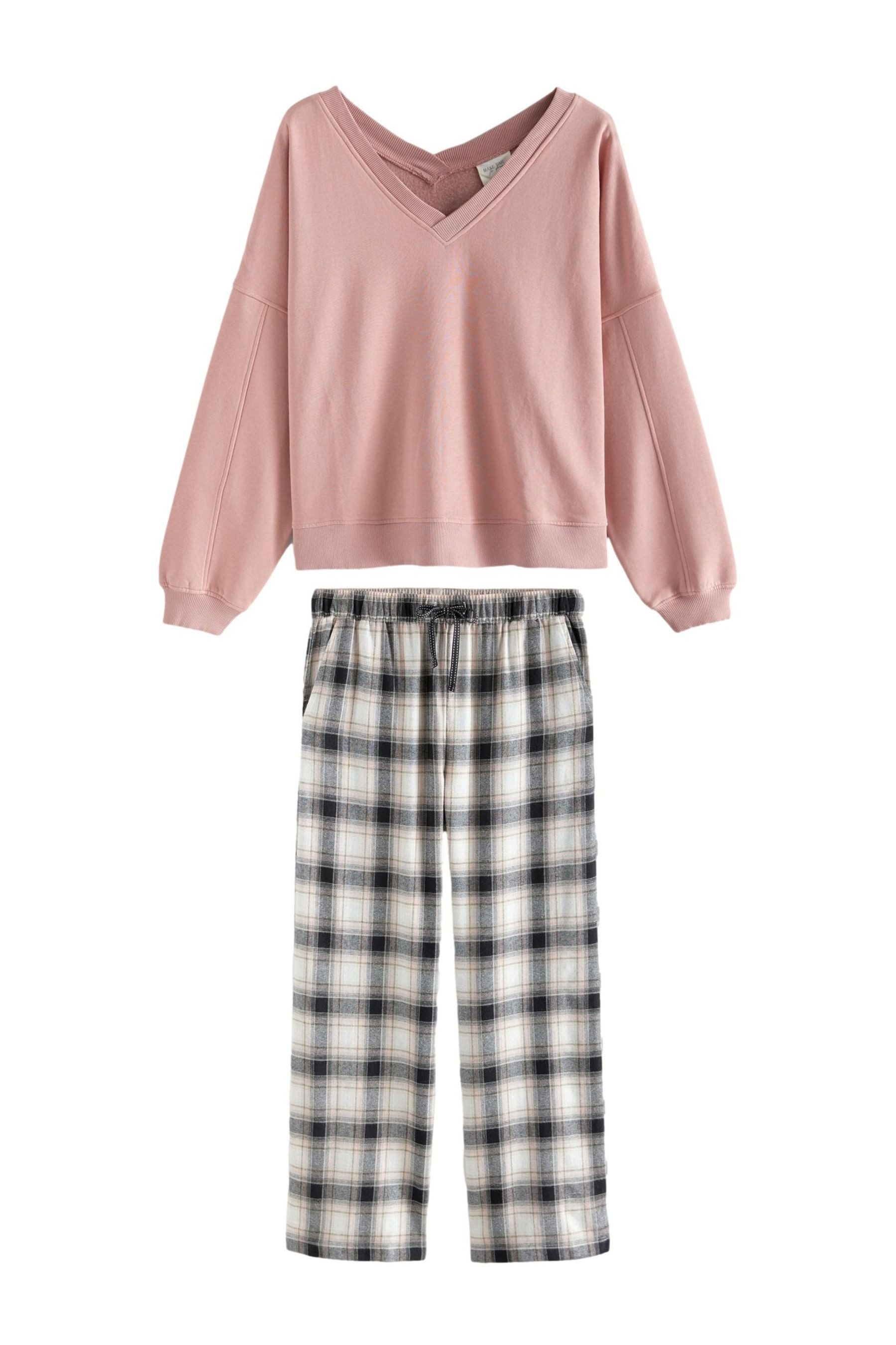 Next Pyjama Flanell-Pyjama mit Sweatshirt aus günstig online kaufen
