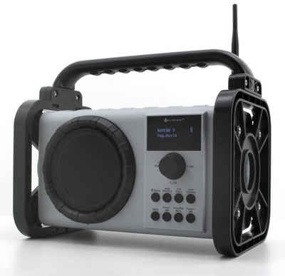 Soundmaster Soundmaster DAB80SG Baustellenradio mit DAB+/UKW Bluetooth und Li-Ion Akku Boombox