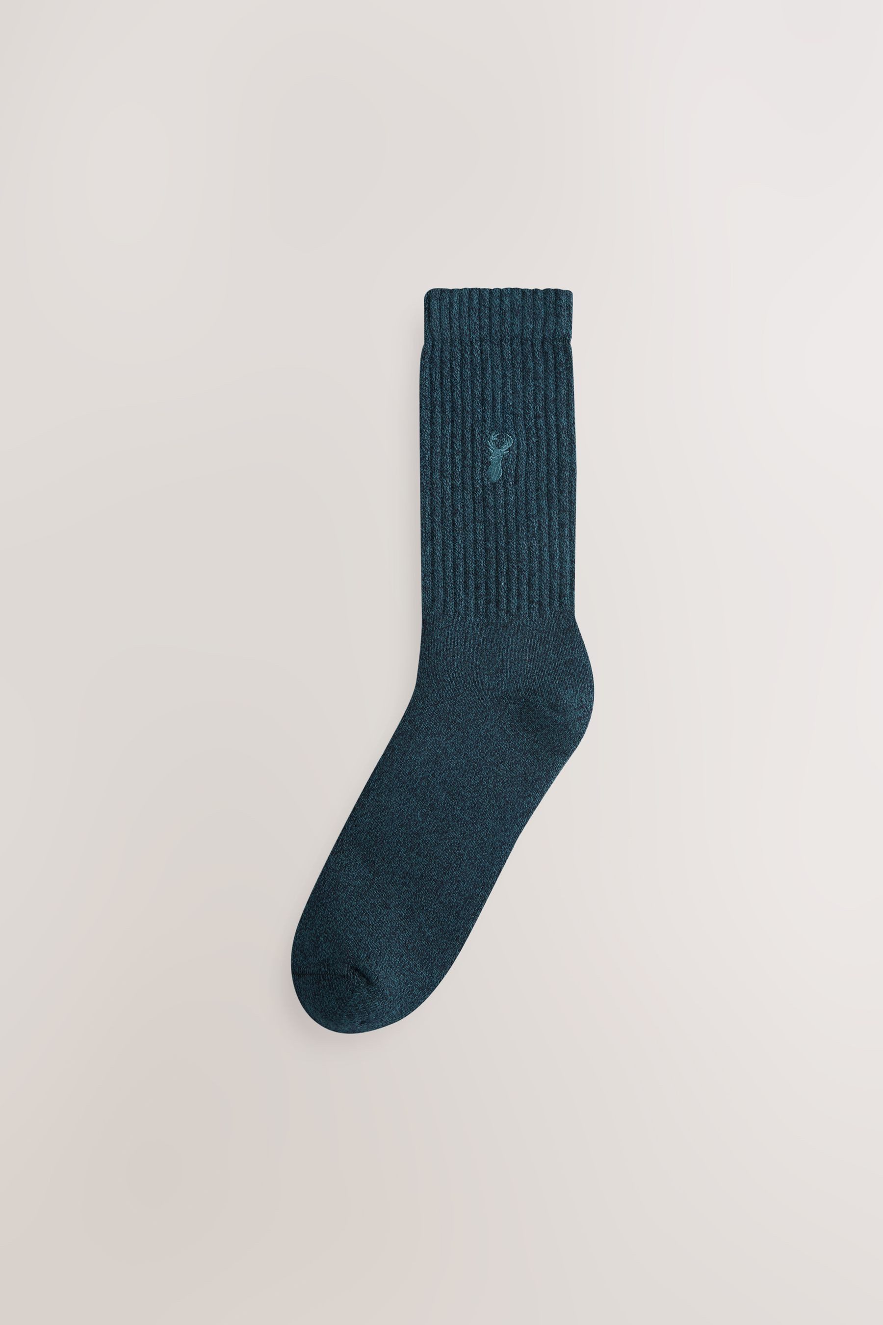 Next Basicsocken Dicke Socken mit Hirsch-Stickerei, 10er-Pack (10-Paar)