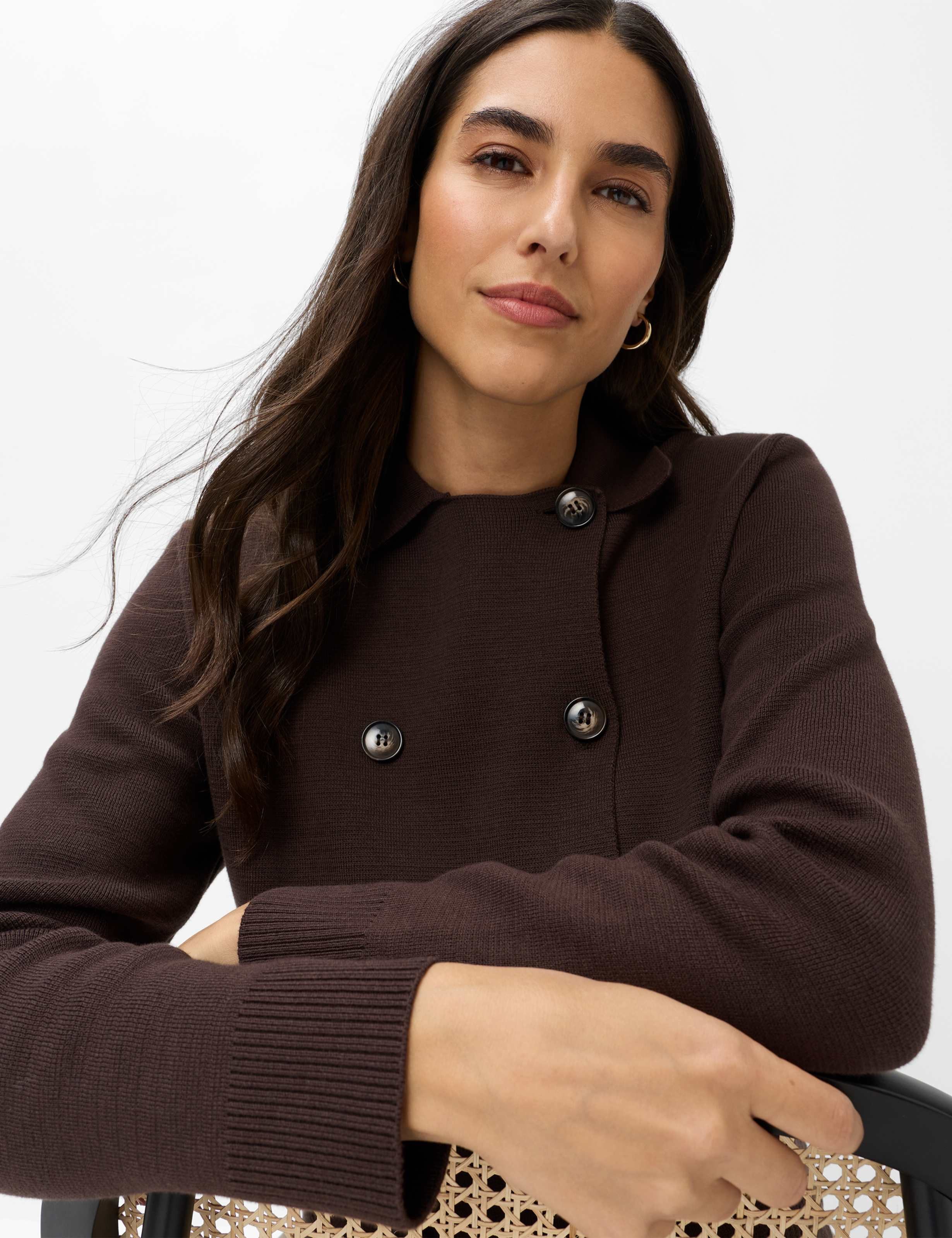 Brax Strickjacke Style ANNI Strickjacke aus reiner Baumwolle
