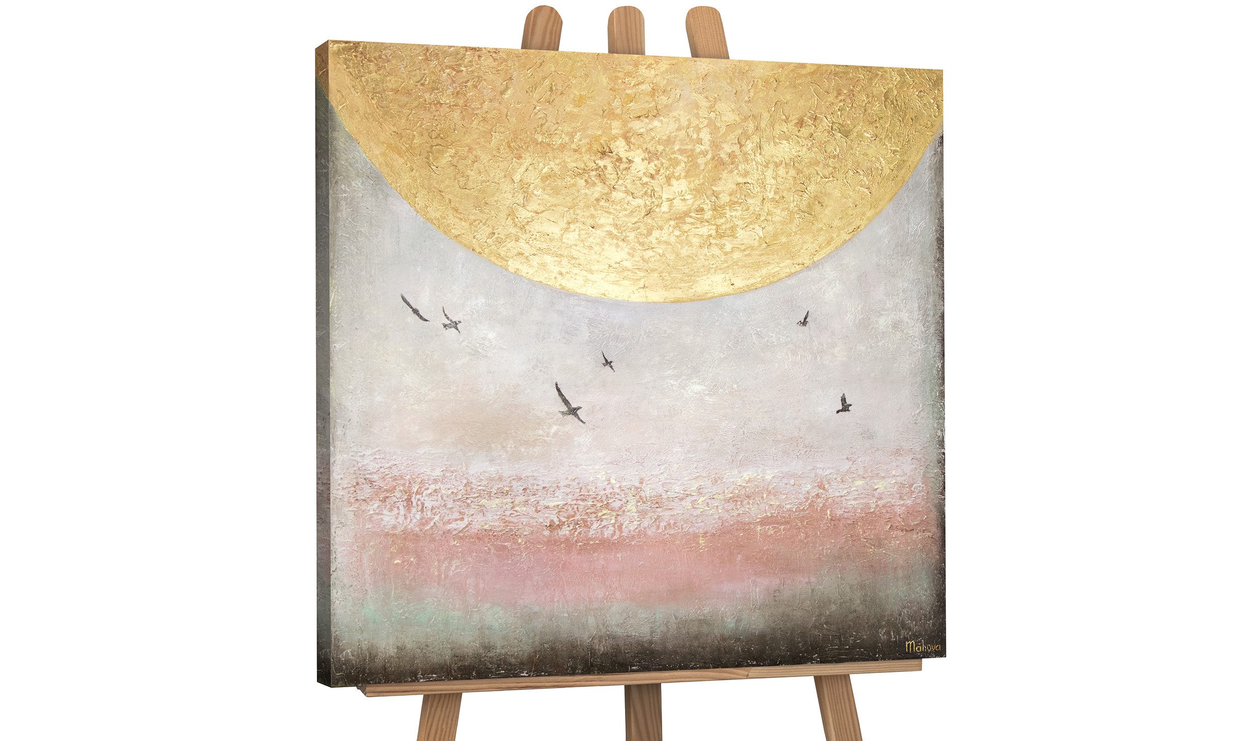 YS-Art Gemälde Sonnenenergie II, Landschaft, Leinwand günstig online kaufen