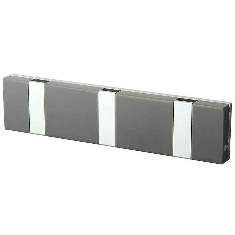 LoCa Garderobe »Knax Lite 3 grau Luxus-Hakenleiste für Bad & Küche Länge 20 cm«