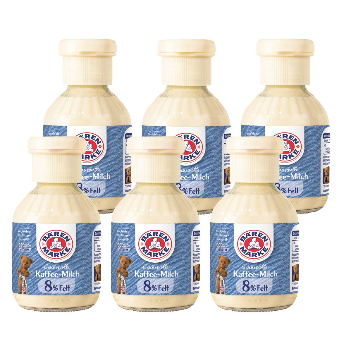 BAERENMARKE Milch, Bären Marke Kaffeetraum Kondensmilch Kaffeemilch 160ml 6er Pack