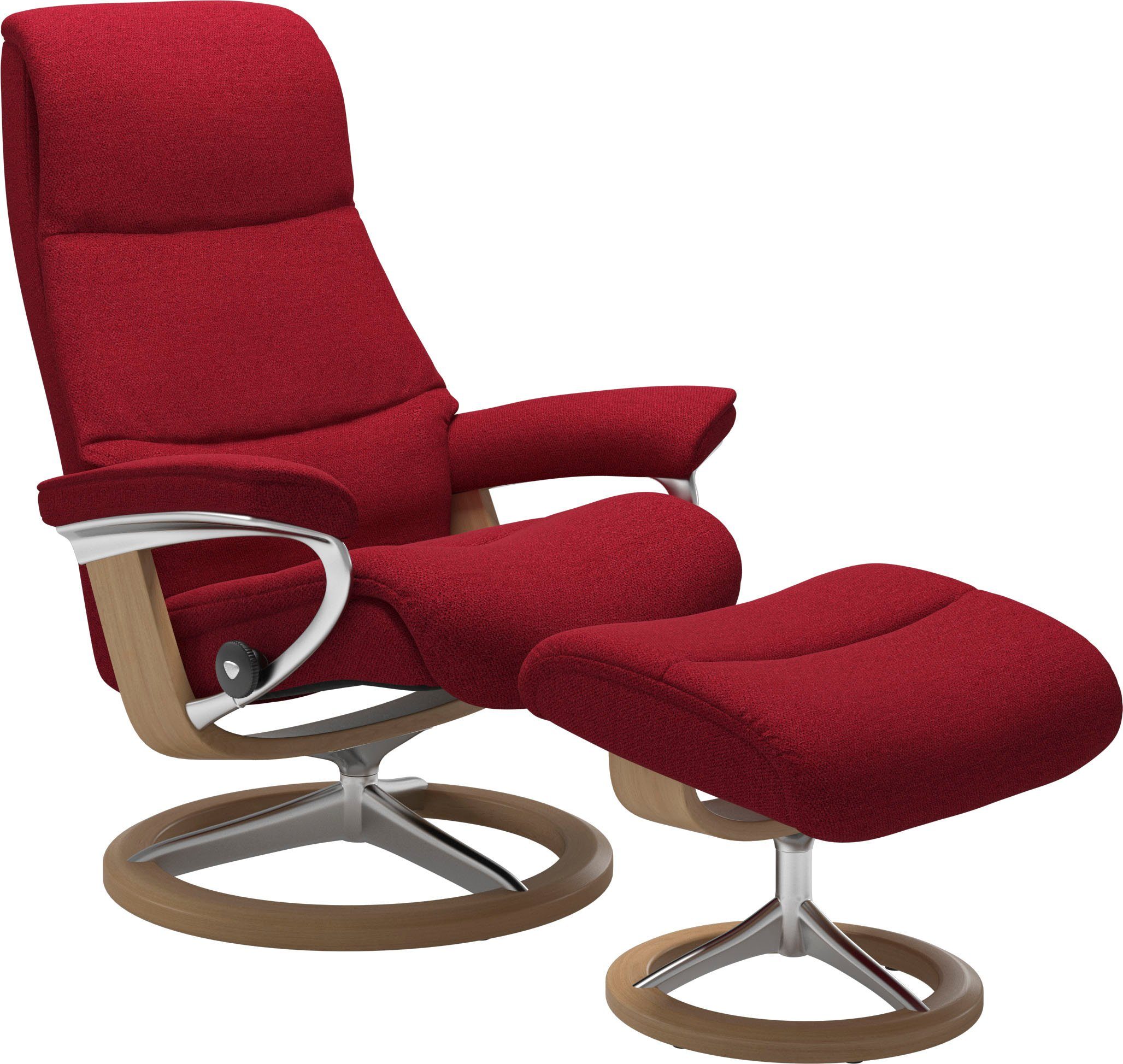 Stressless® Relaxsessel View (Set, Relaxsessel mit Hocker), mit Signature Base, Größe S,Gestell Eiche