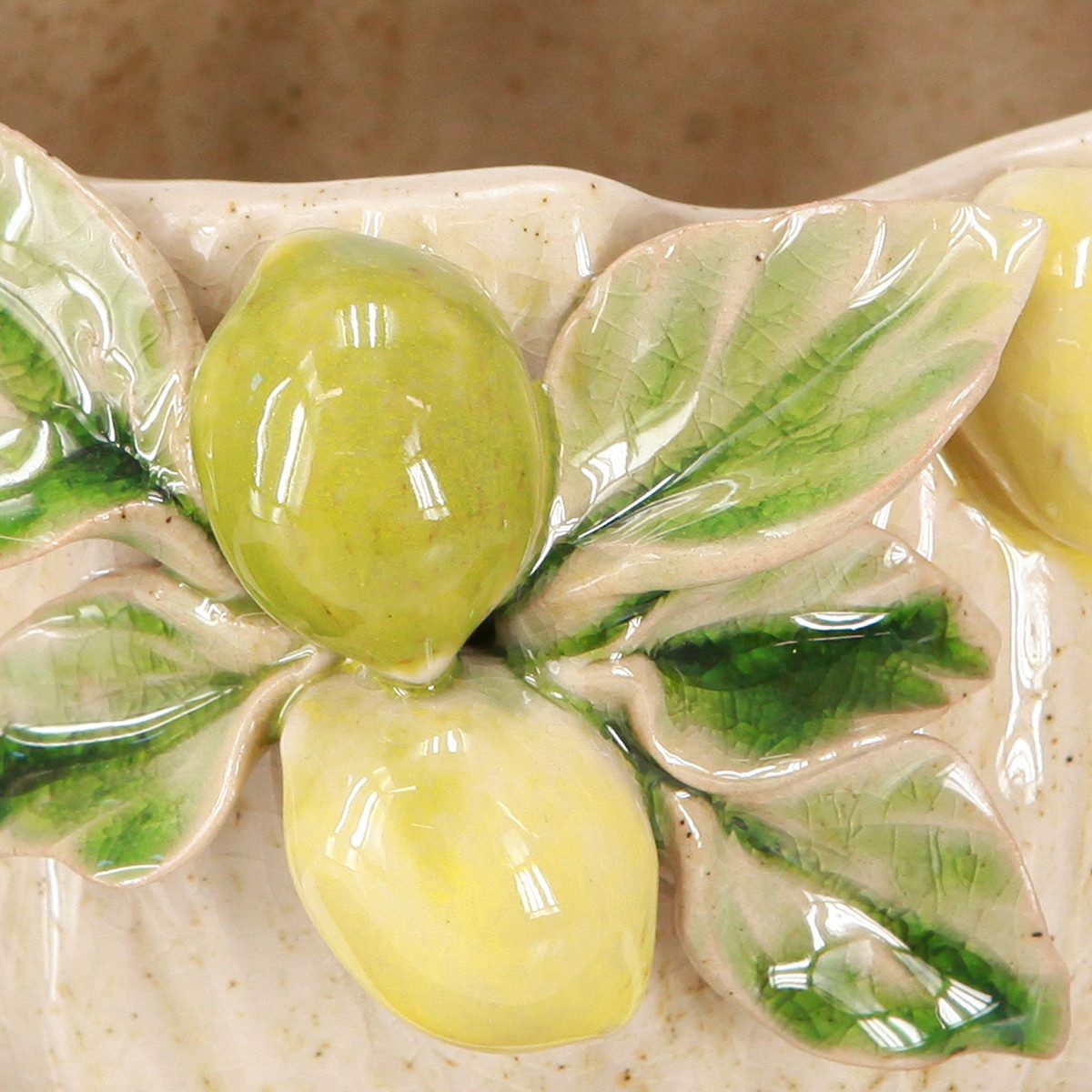 Viana Übertopf Deko-Keramik-Blumentopf Zitronen Mediterran Ø19,5cm günstig online kaufen