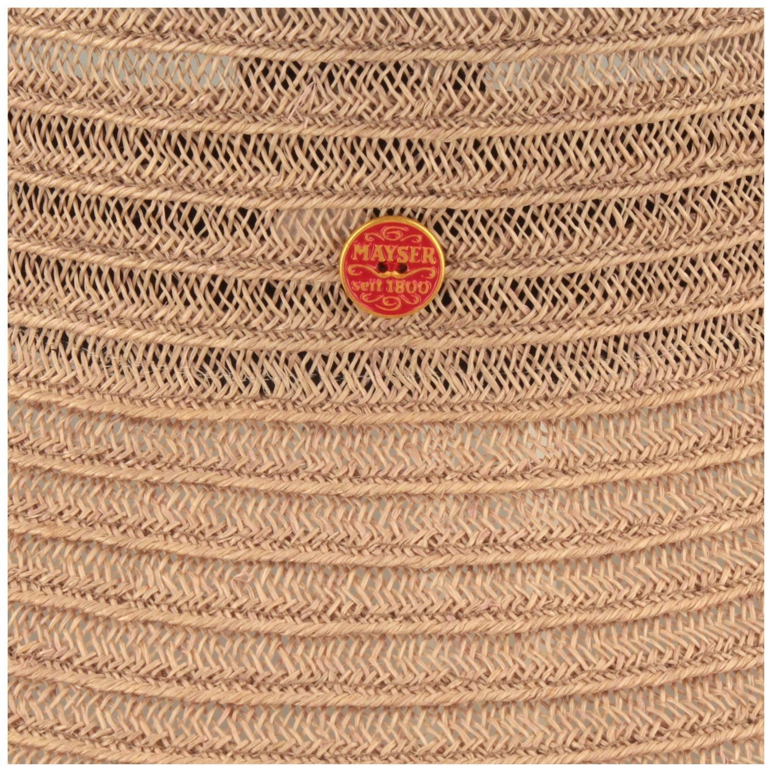 Hanf leichte Mayser Borten-Glocke 7051 Strohhut einfarbiger aus Tiffany taupe