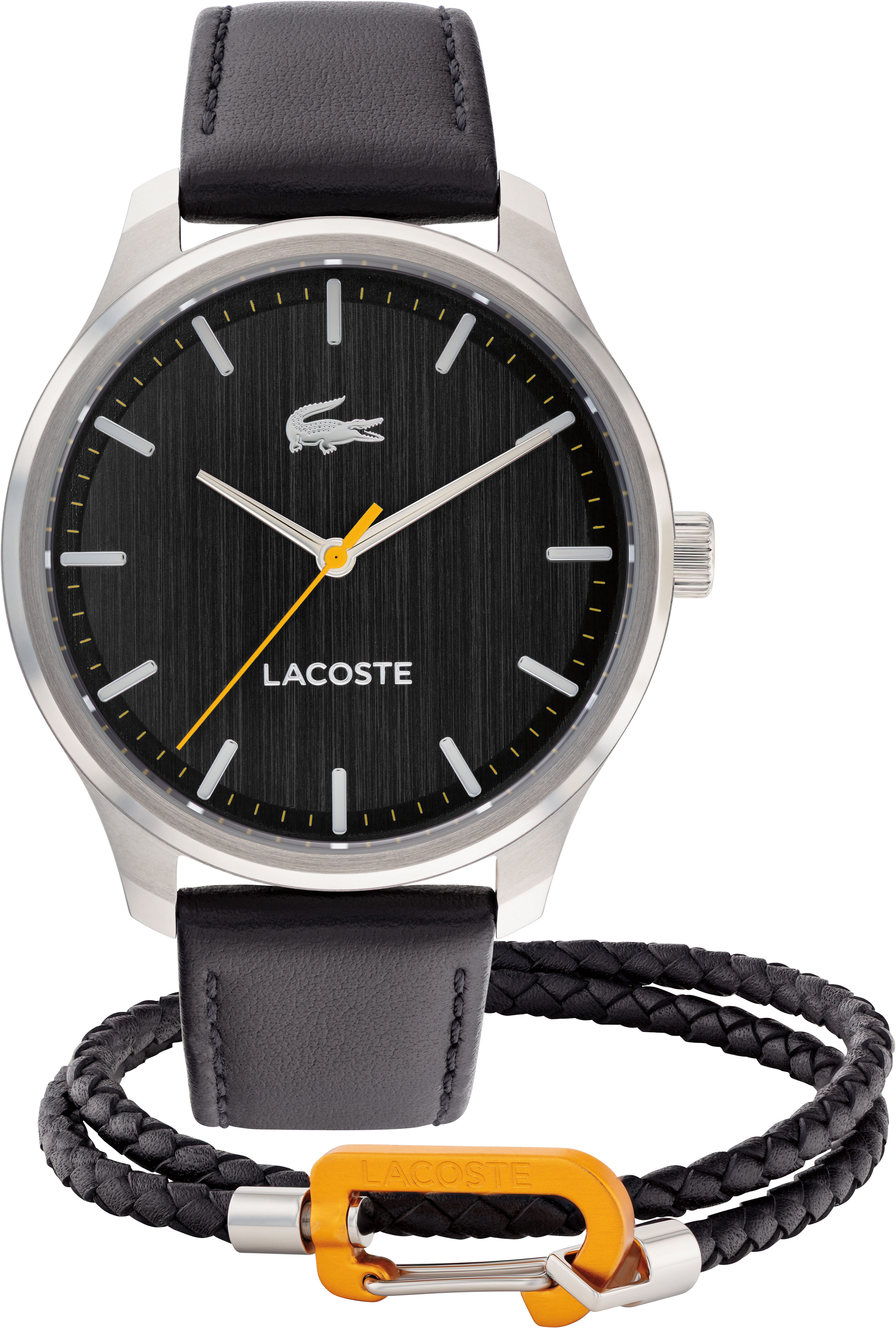 Lacoste Quarzuhr LISBON 2070028, (Set, 2-tlg., mit Lederarmband), Armbanduh günstig online kaufen