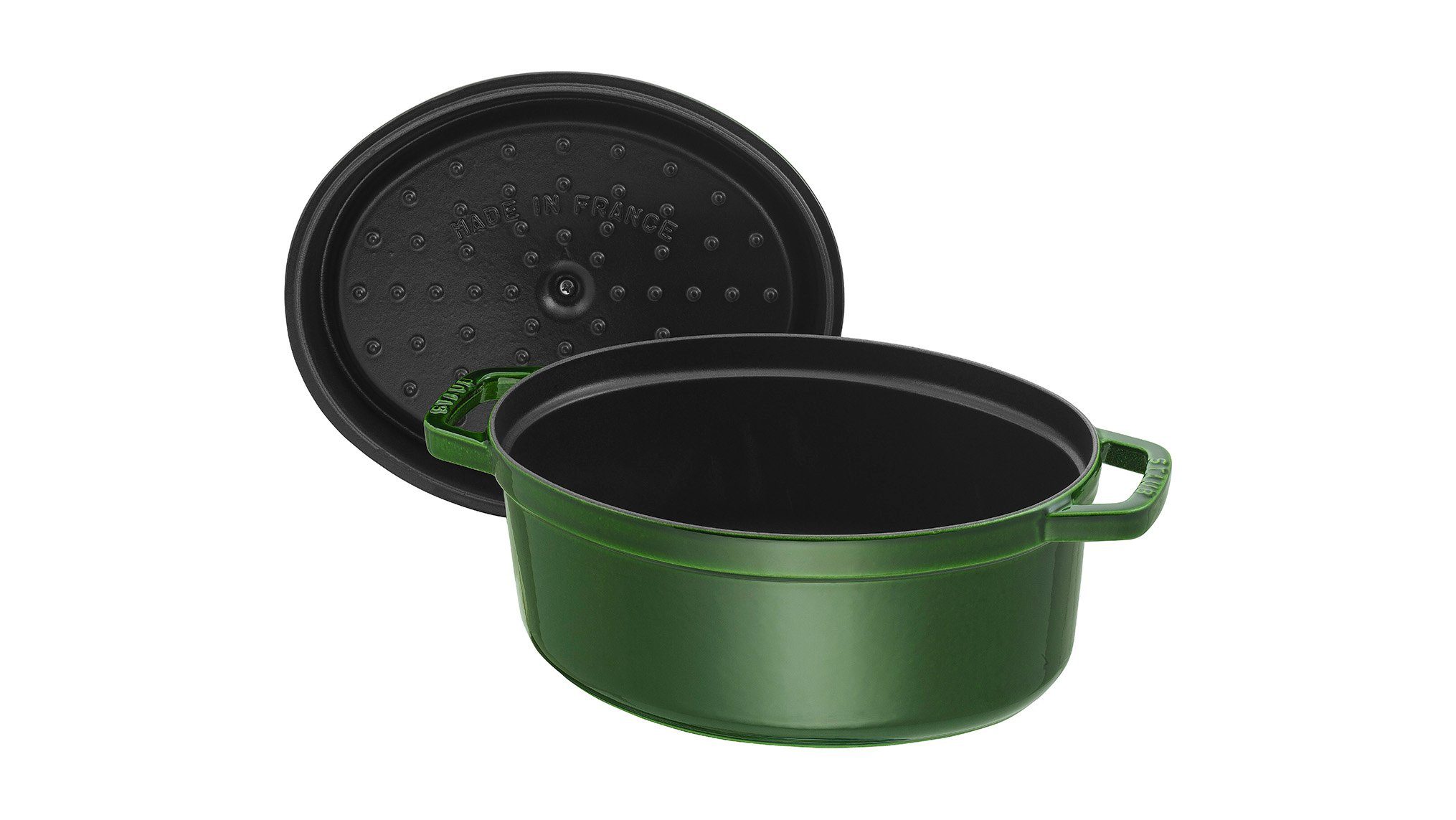 Staub Kochtopf Staub La Cocotte Kochtopf 33 cm Basilikum-Grün oval Gusseisen, (1-tlg)